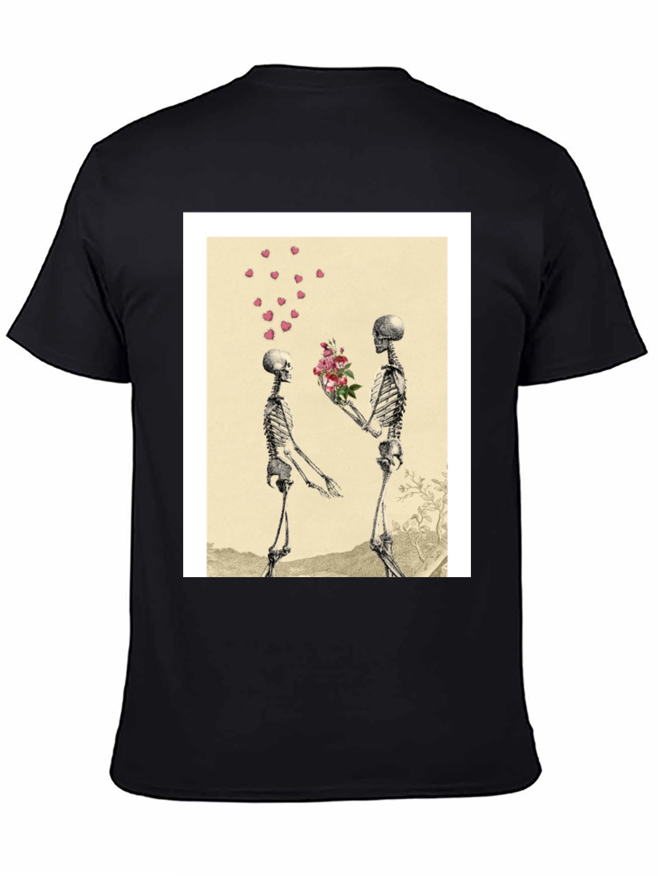 Skeleton Romance Graphic Tee - Black