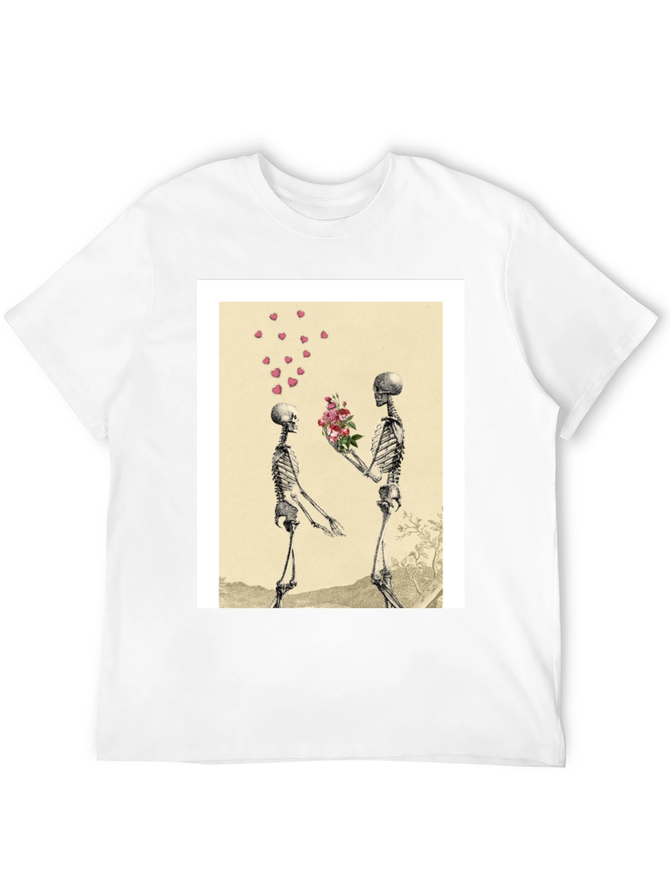 Skeleton Romance Graphic Tee - Black