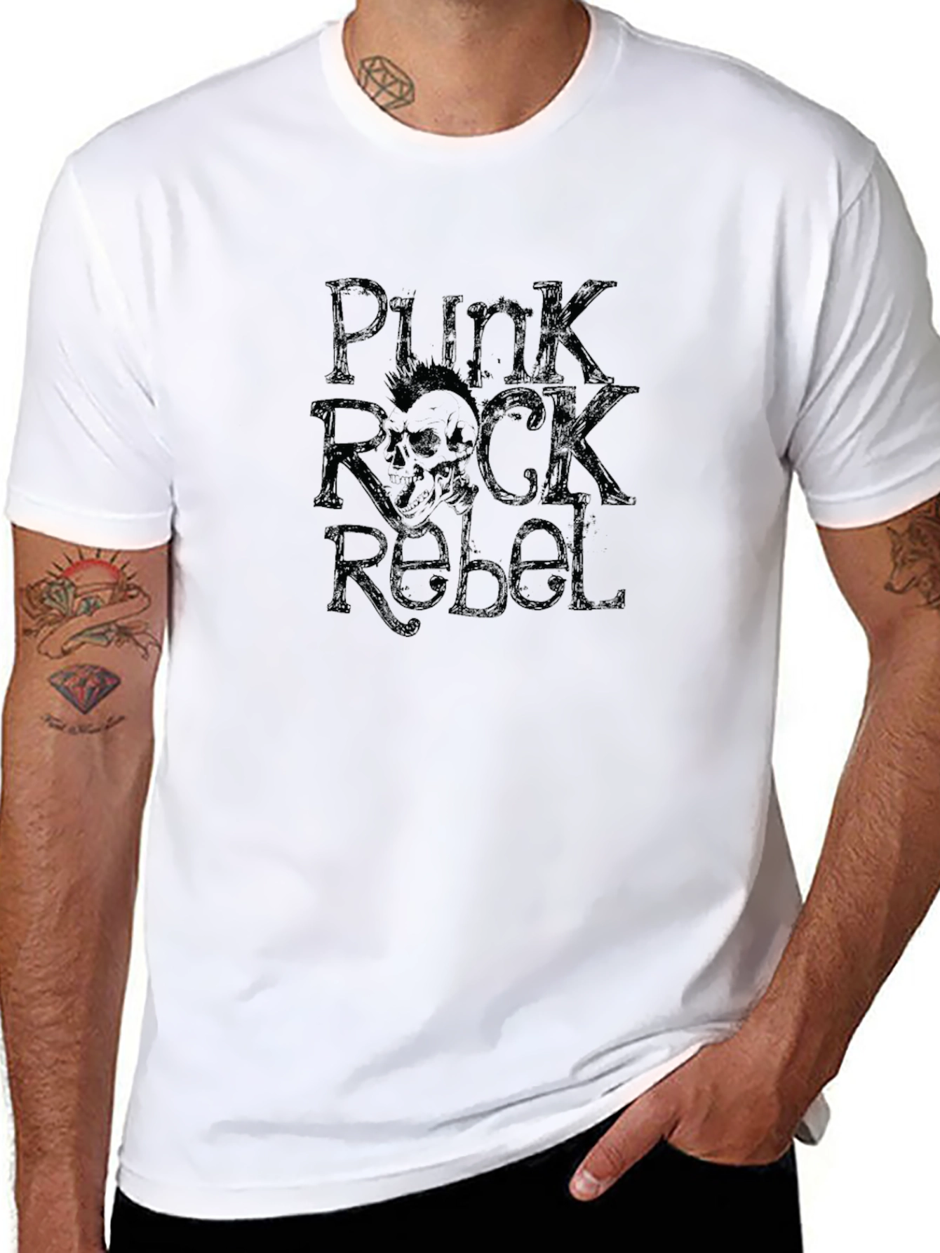 Punk Rock Rebel Graphic T-Shirt