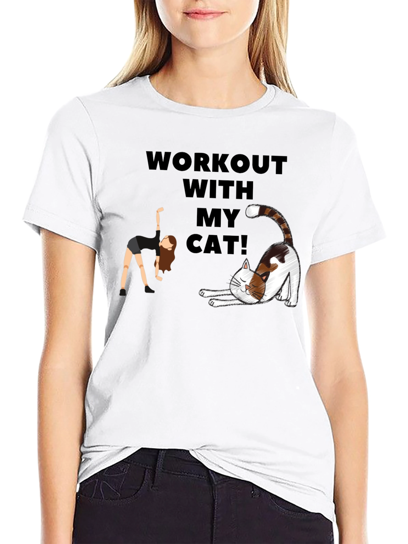 Workout With My Cat T-Shirt