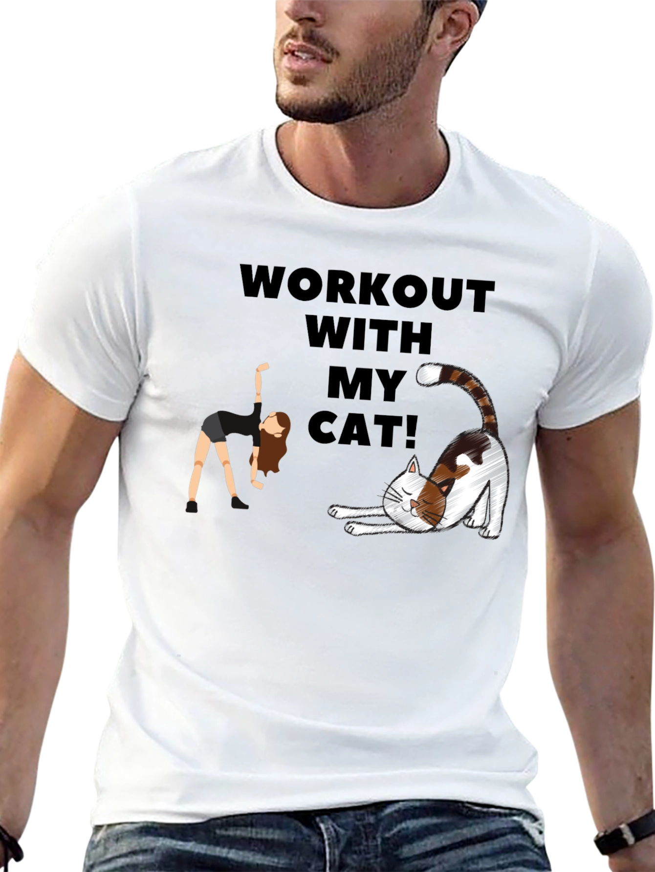 Workout With My Cat T-Shirt