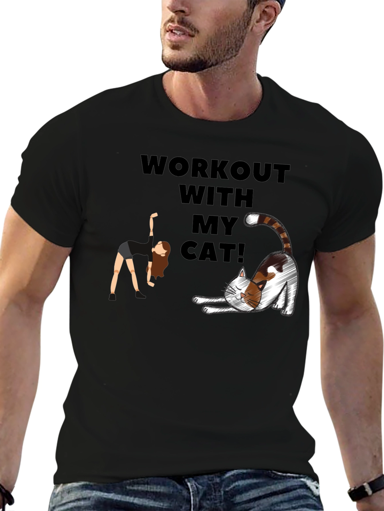 Workout With My Cat T-Shirt