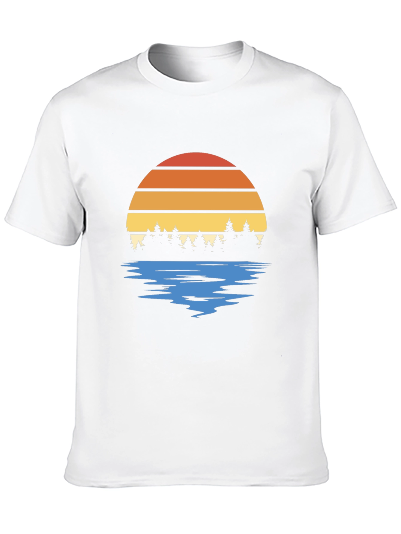 Retro Sunset Trees Graphic Tee