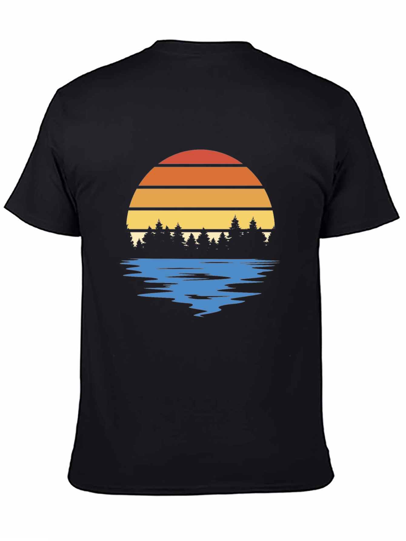 Retro Sunset Trees Graphic Tee