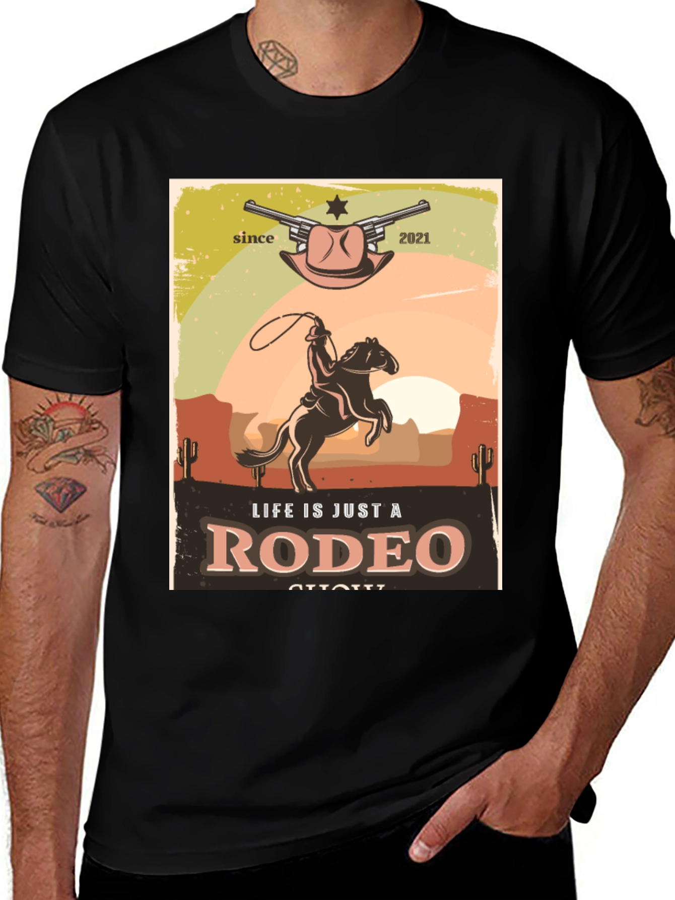 Life Is Just A Rodeo T-Shirt - Western Design