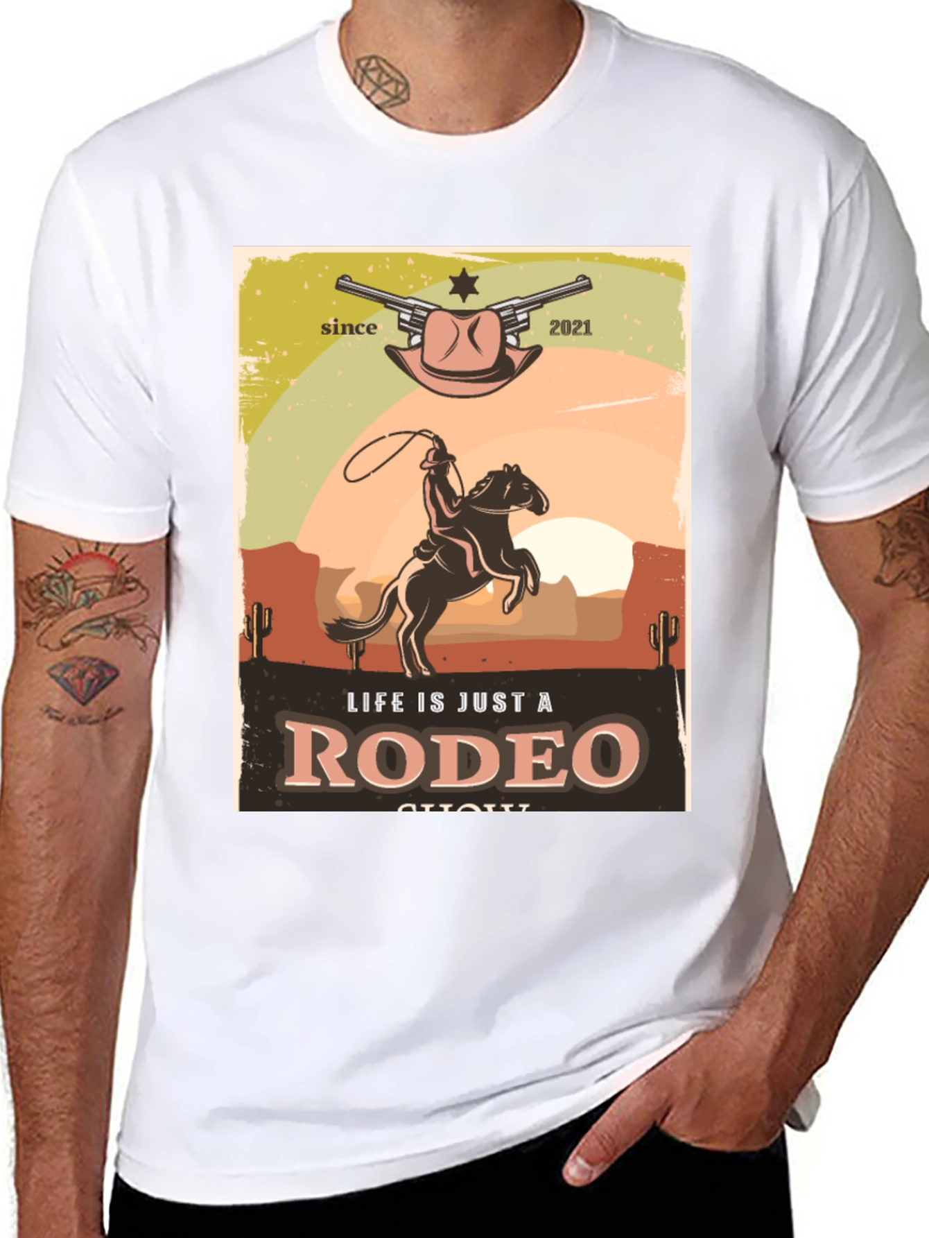 Life Is Just A Rodeo T-Shirt - Western Design