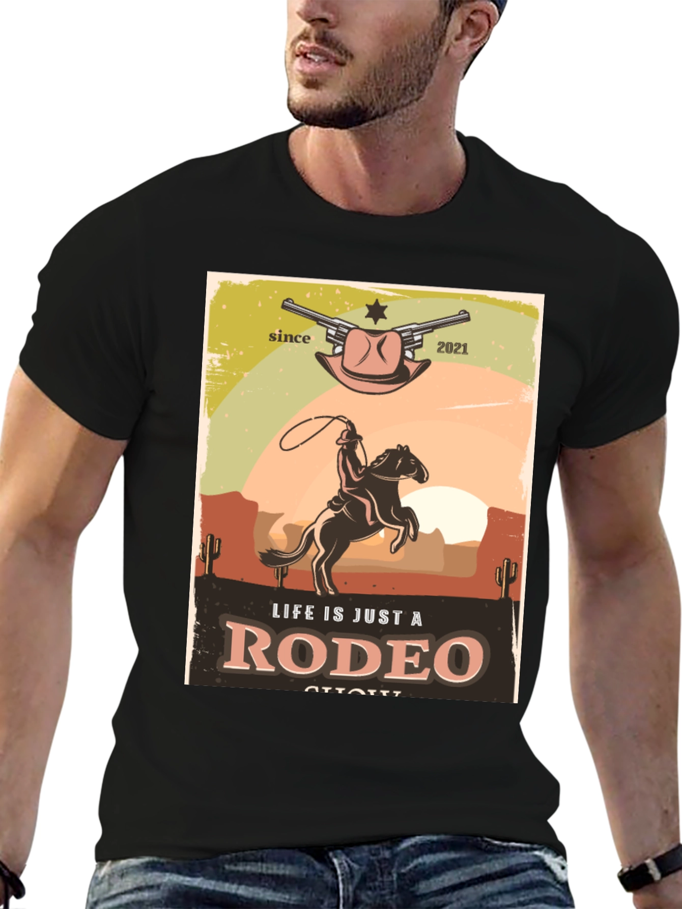 Life Is Just A Rodeo T-Shirt - Western Design