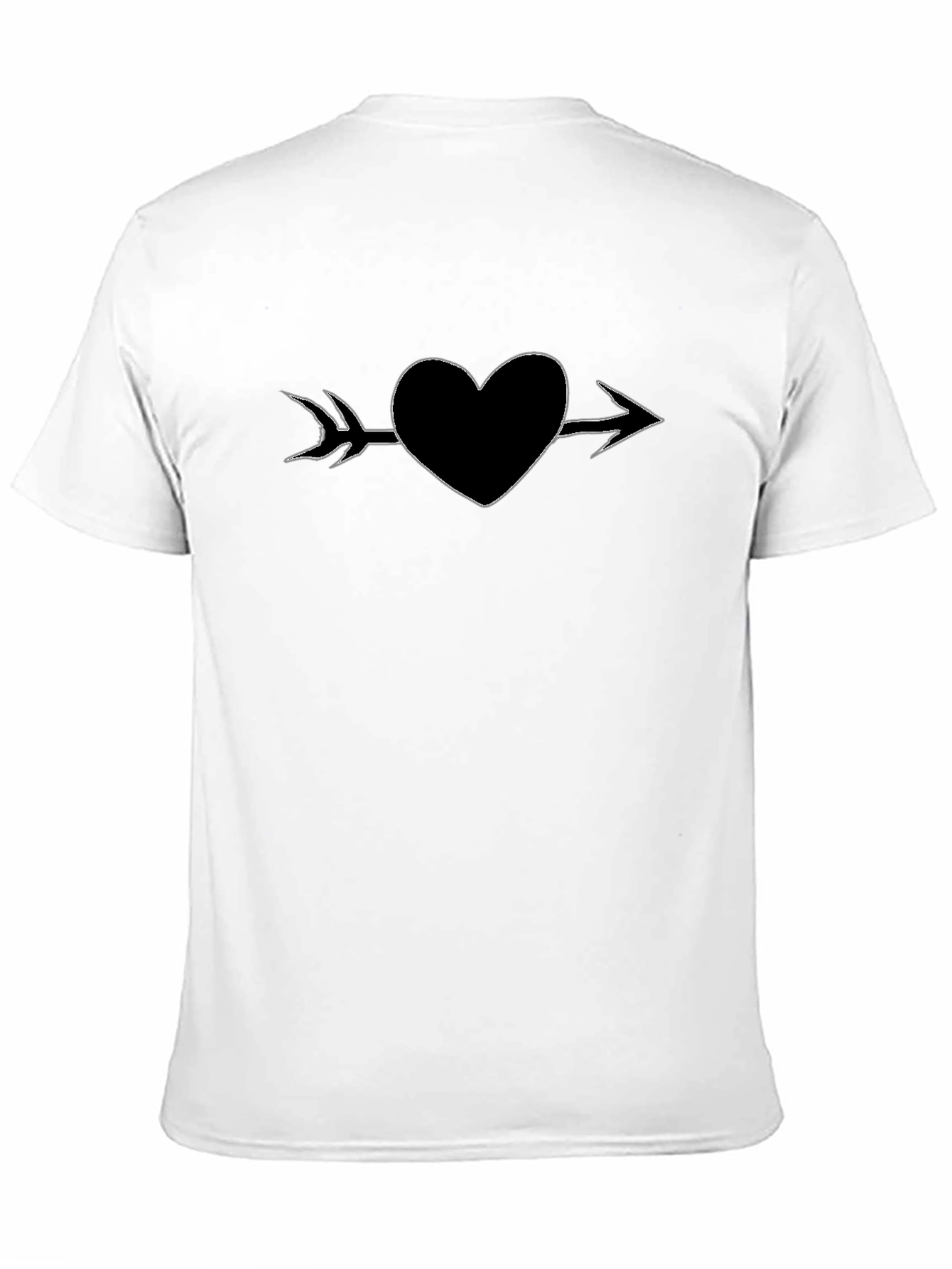 Heart Arrow Graphic Tee - Stylish Black T-Shirt