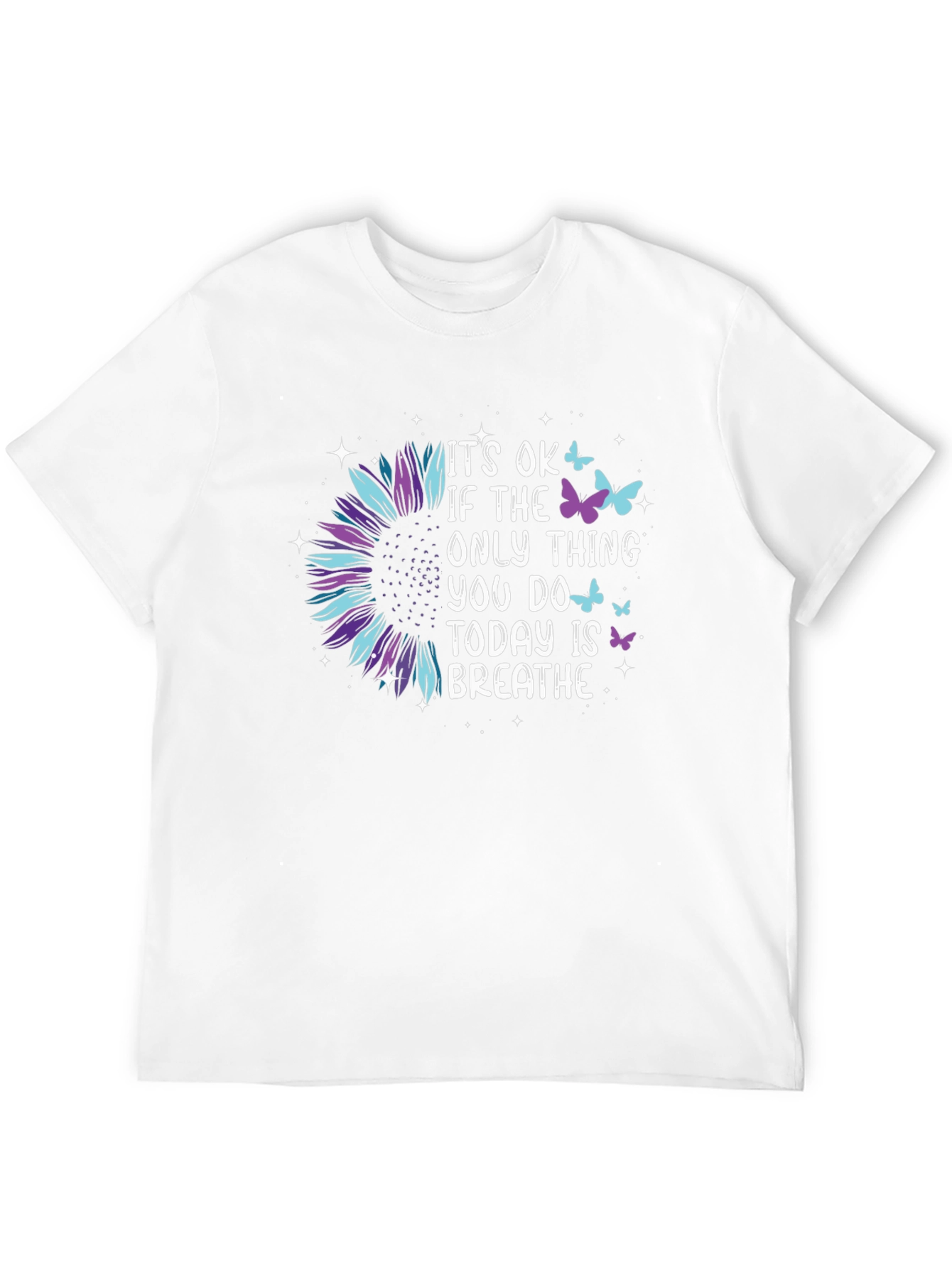 Its Ok Butterfly Sunflower Graphic Tee