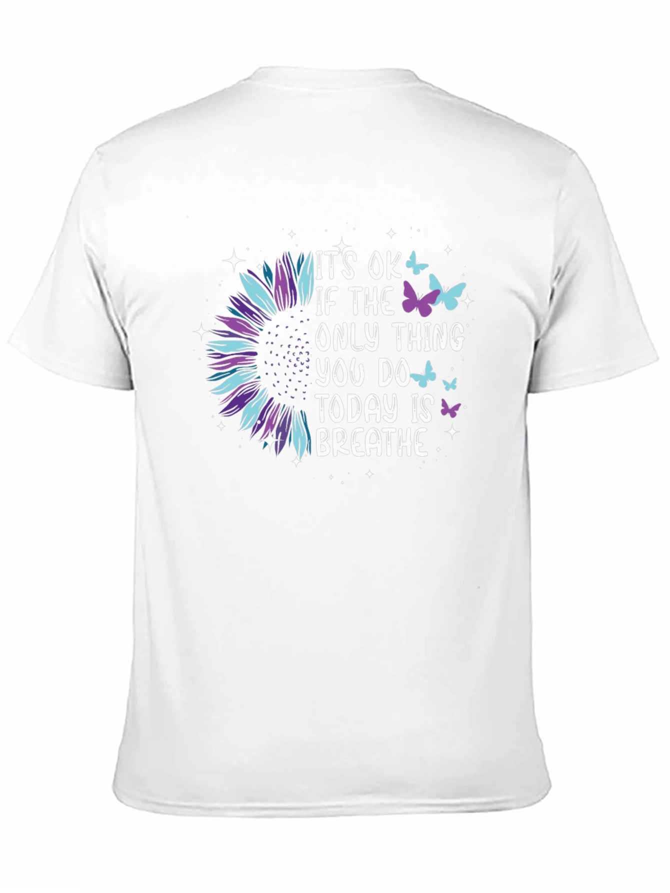 Its Ok Butterfly Sunflower Graphic Tee