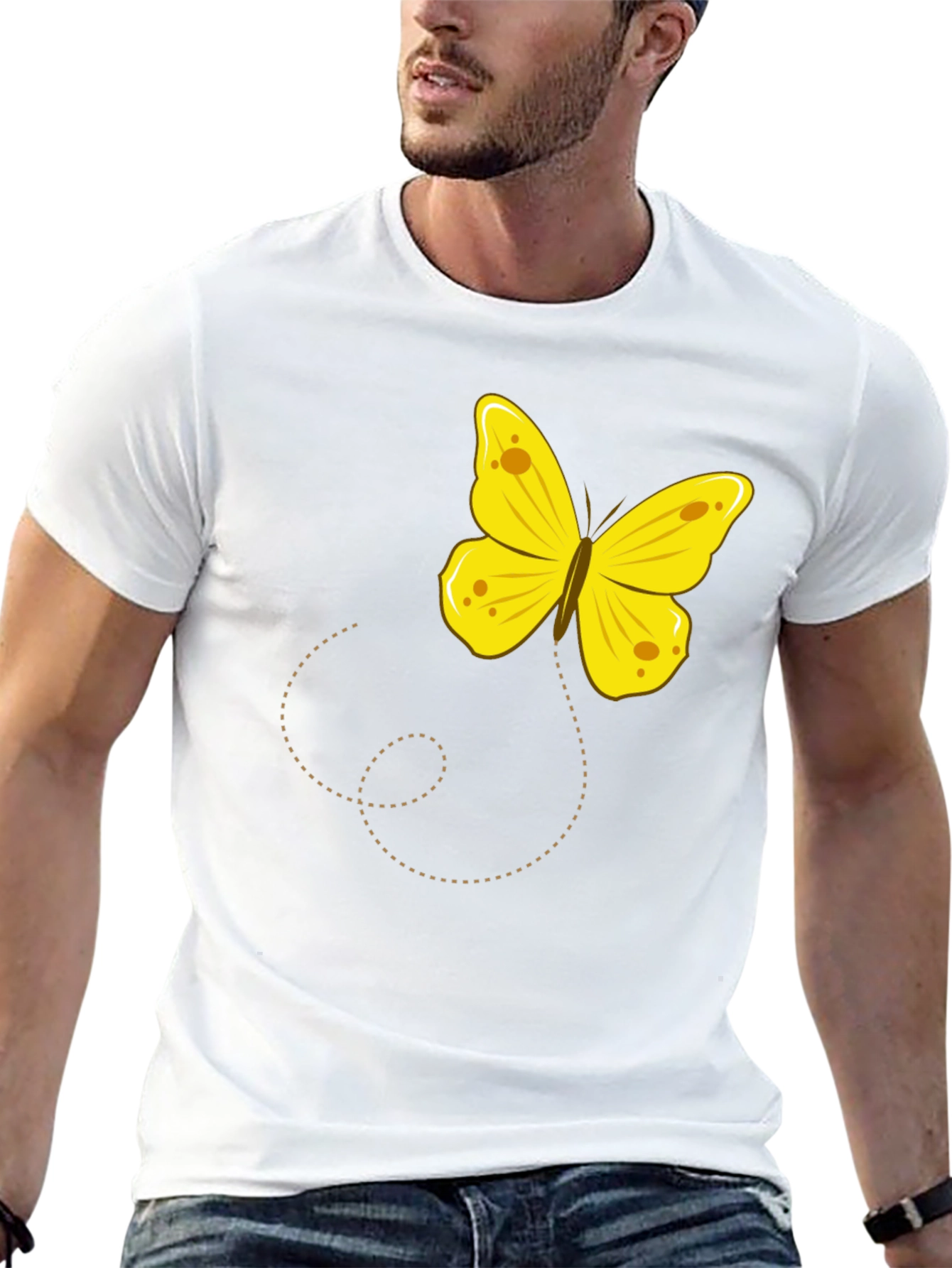 Butterfly Graphic Tee - Black Cotton Comfort