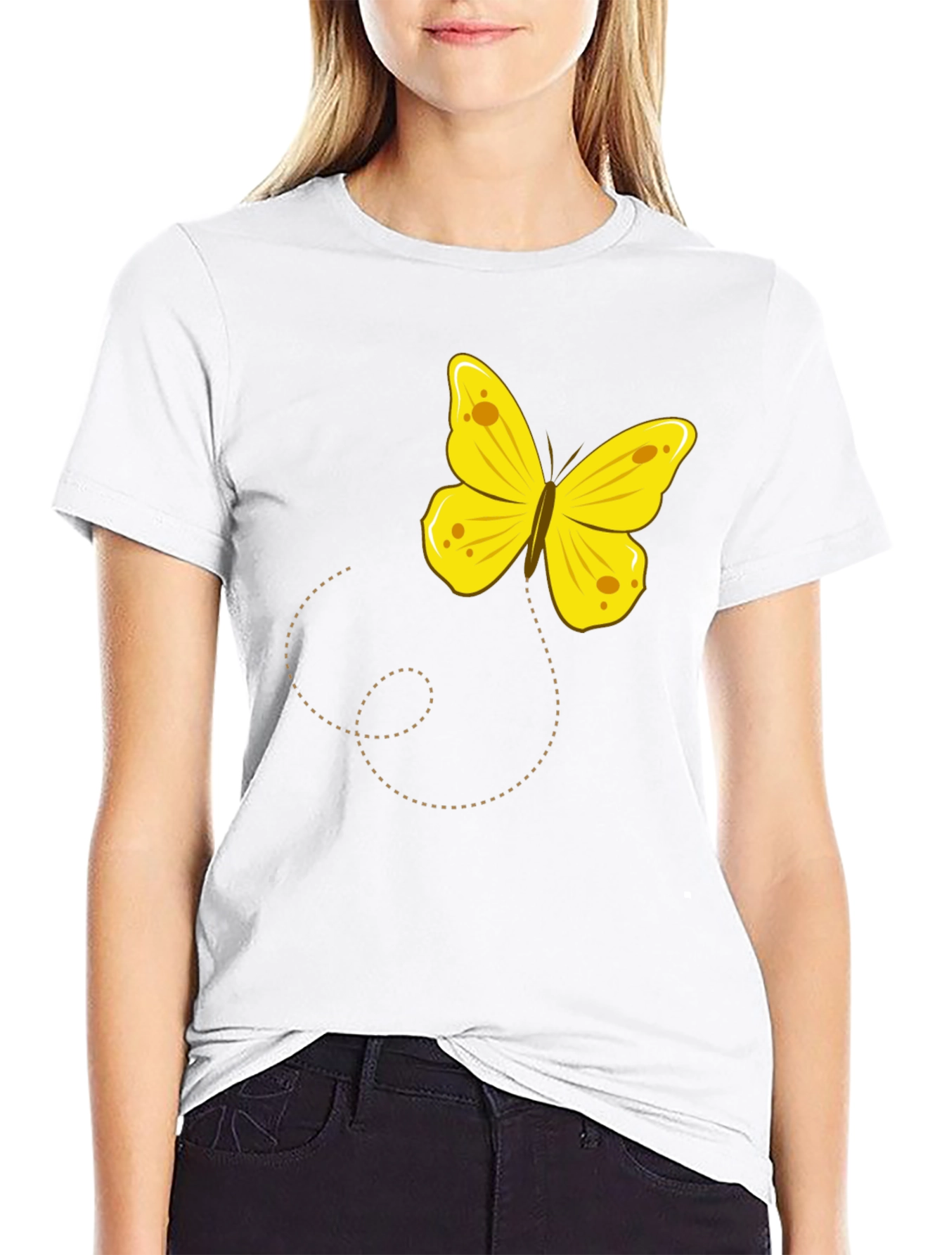 Butterfly Graphic Tee - Black Cotton Comfort