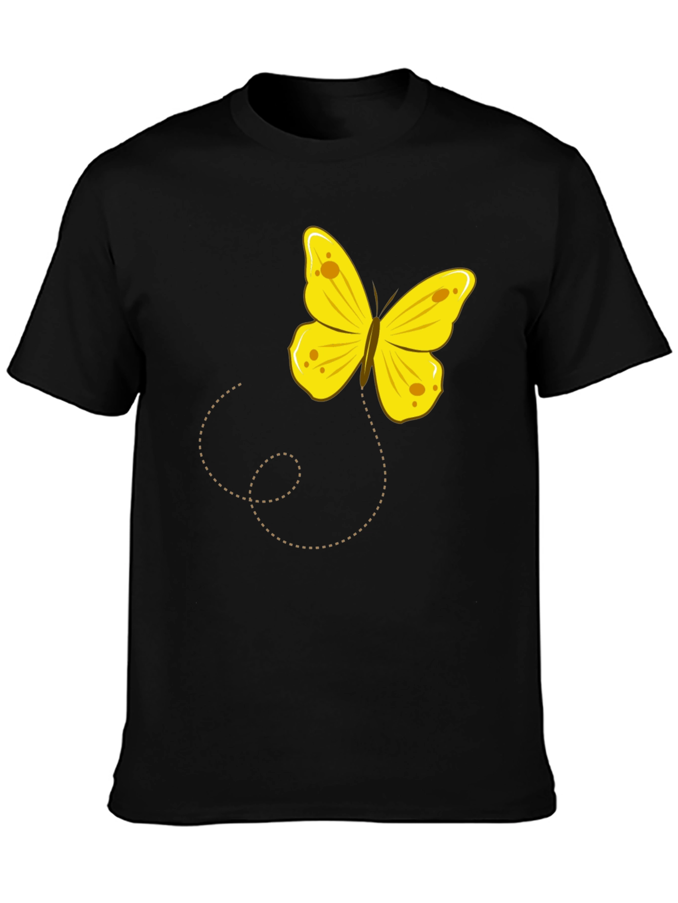Butterfly Graphic Tee - Black Cotton Comfort