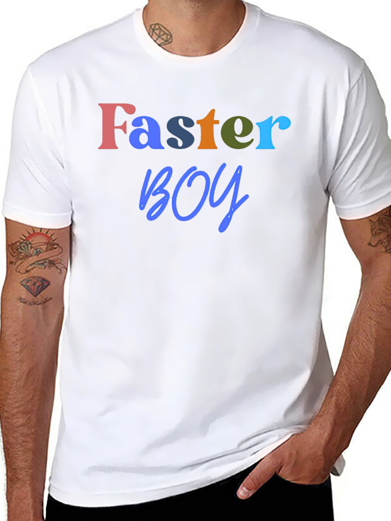 Faster Boy Graphic Tee - Soft Black T-Shirt