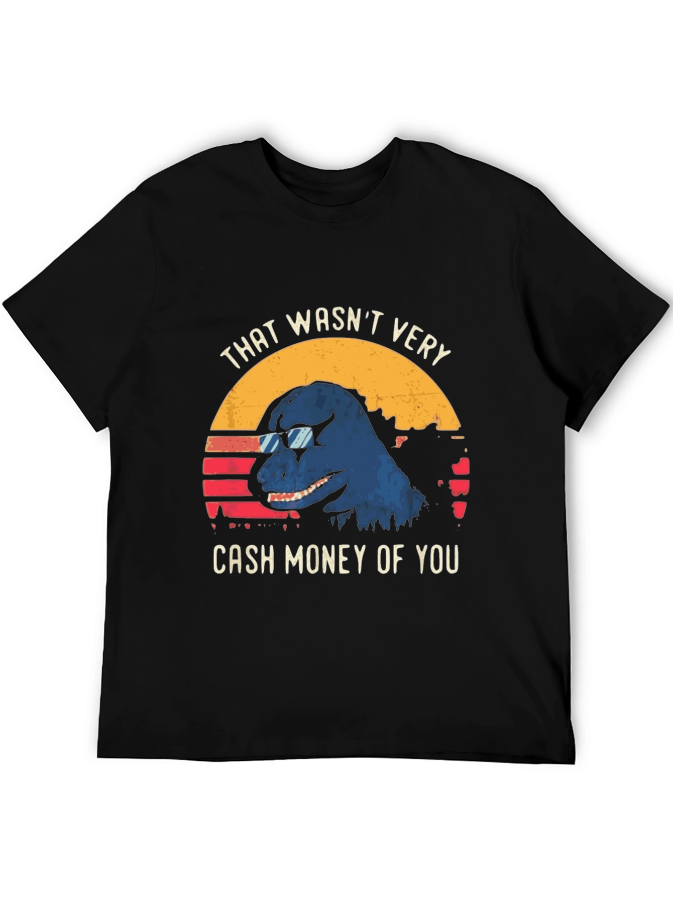 Cash Money Dinosaur Graphic Tee - Cool Dino T-Shirt