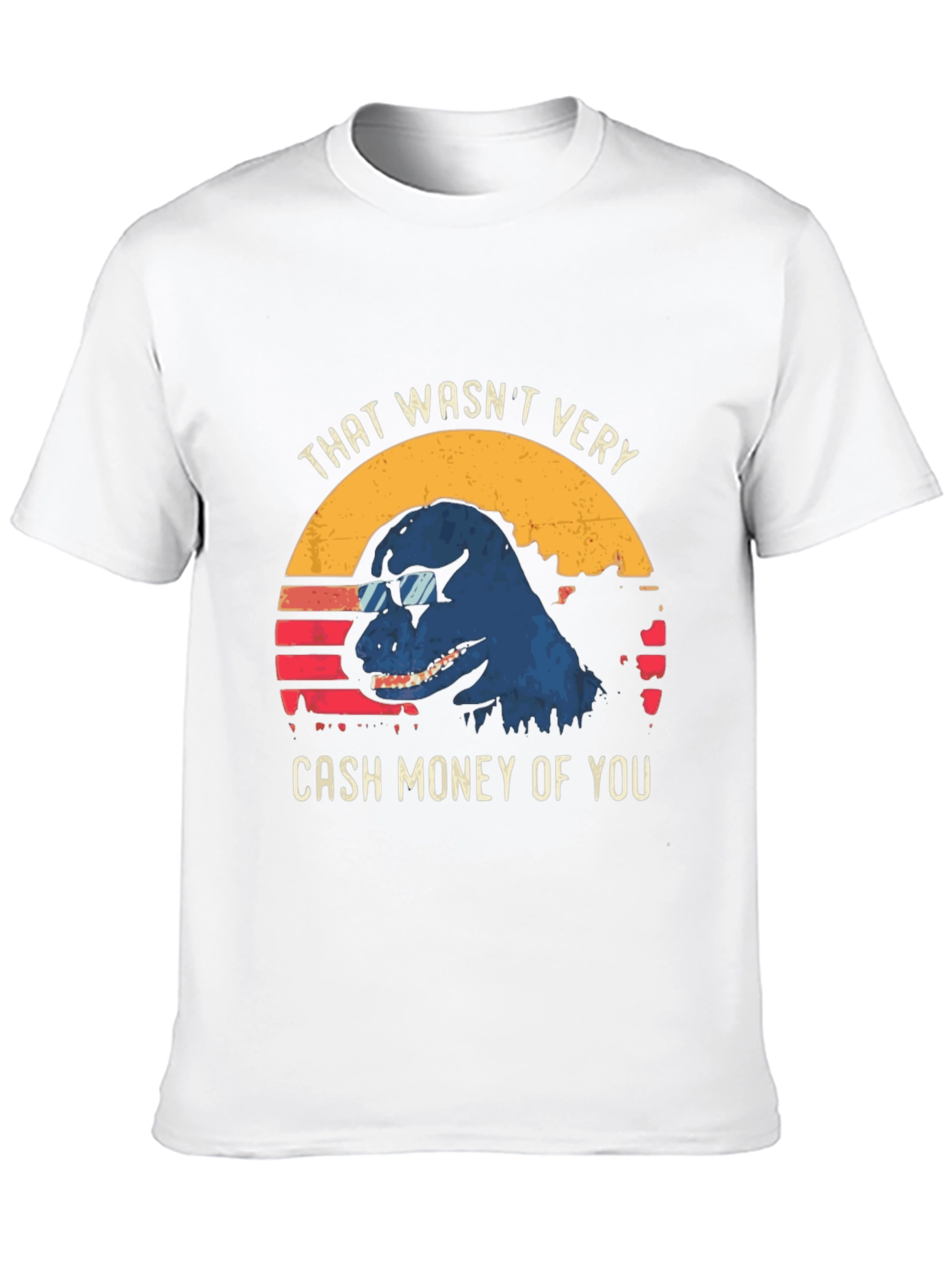 Cash Money Dinosaur Graphic Tee - Cool Dino T-Shirt