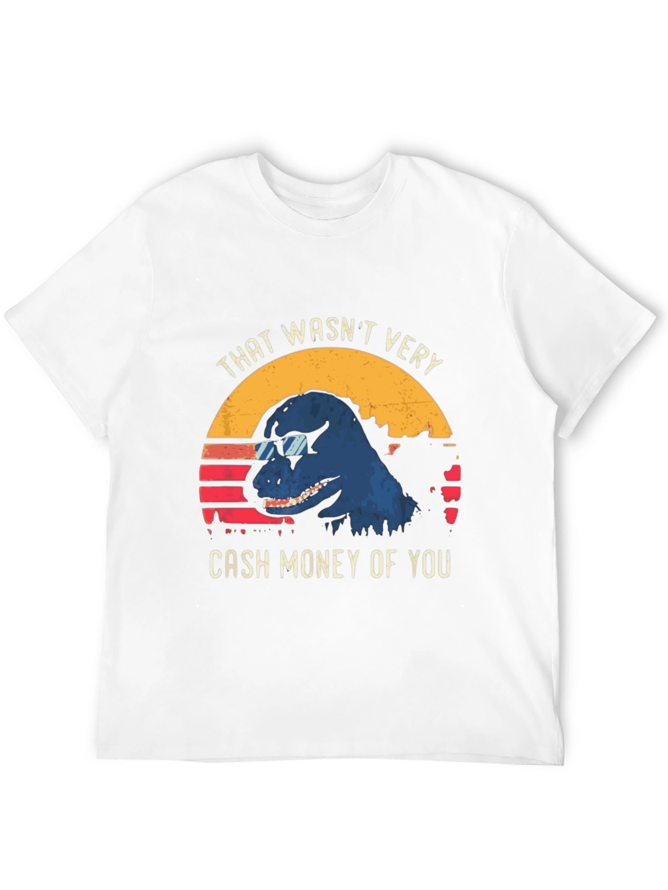 Cash Money Dinosaur Graphic Tee - Cool Dino T-Shirt