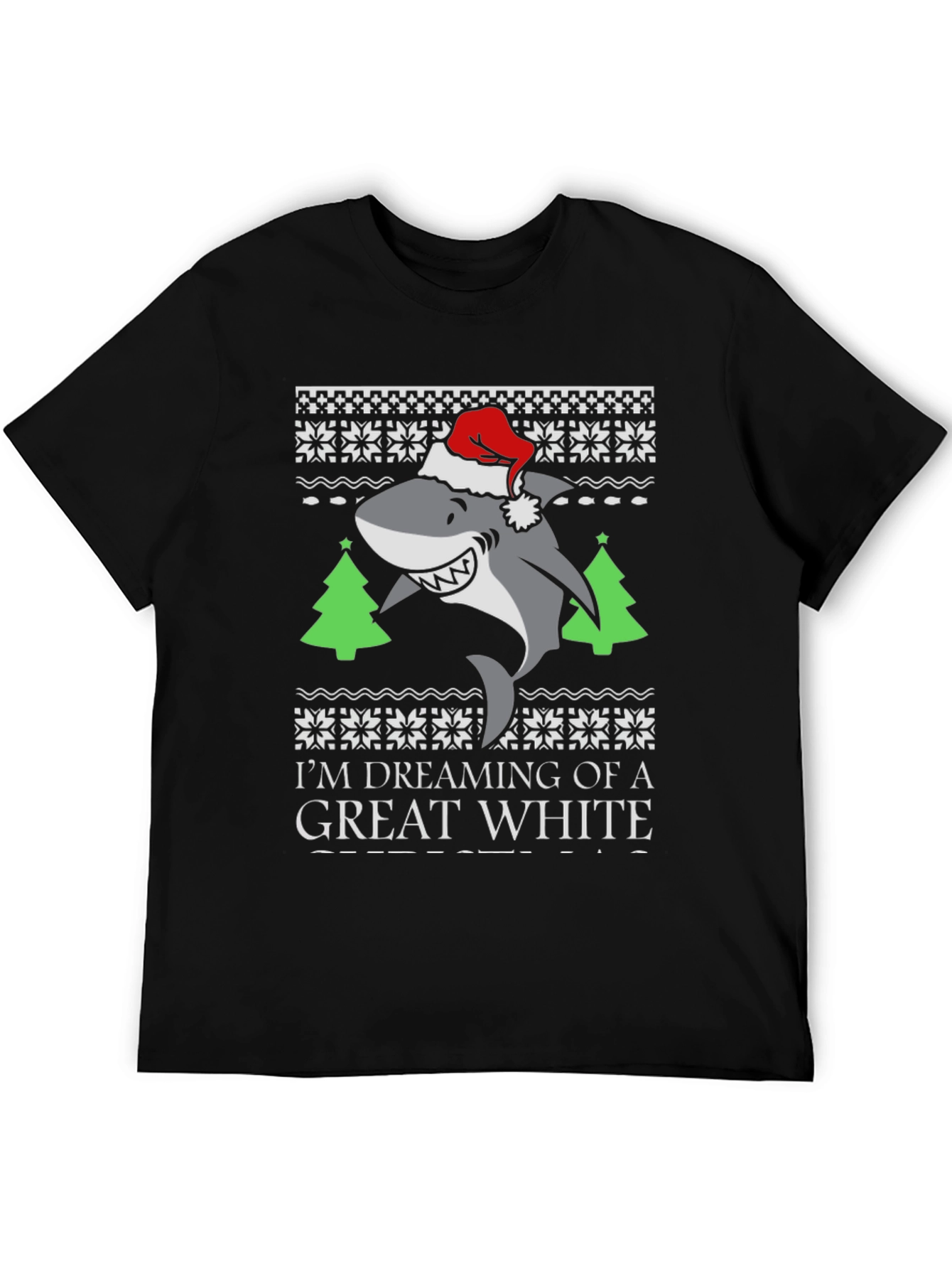 Great White Shark Christmas T-Shirt