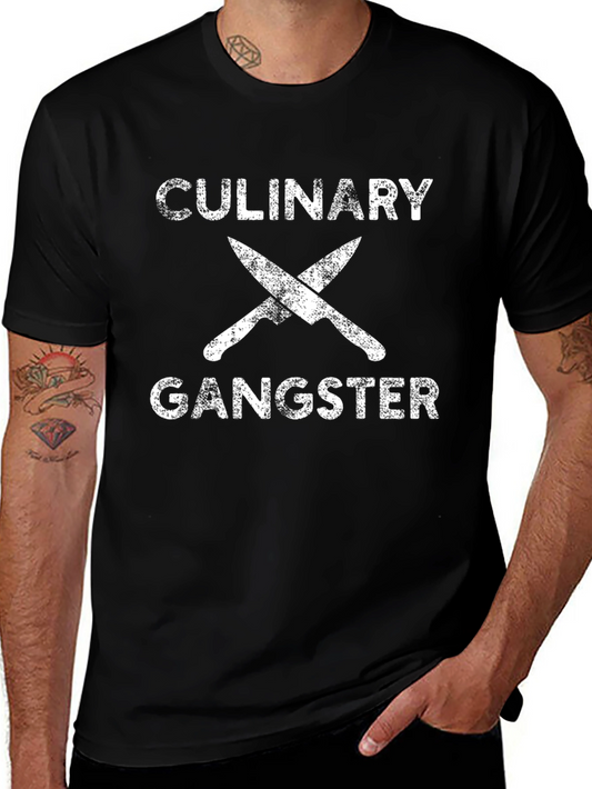 Culinary Gangster Graphic Tee - Chef Humor T-Shirt