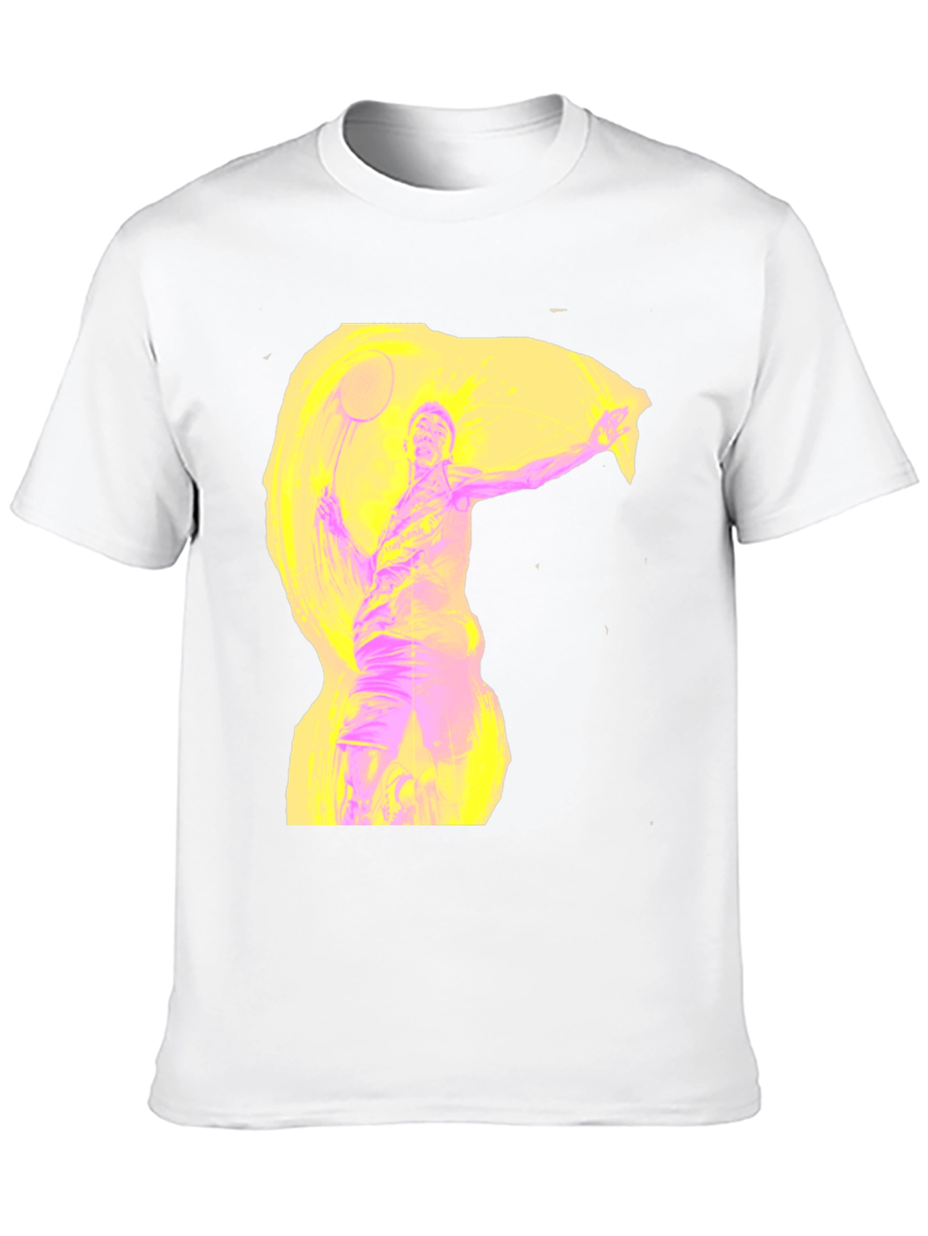 Abstract Badminton Player Graphic Tee