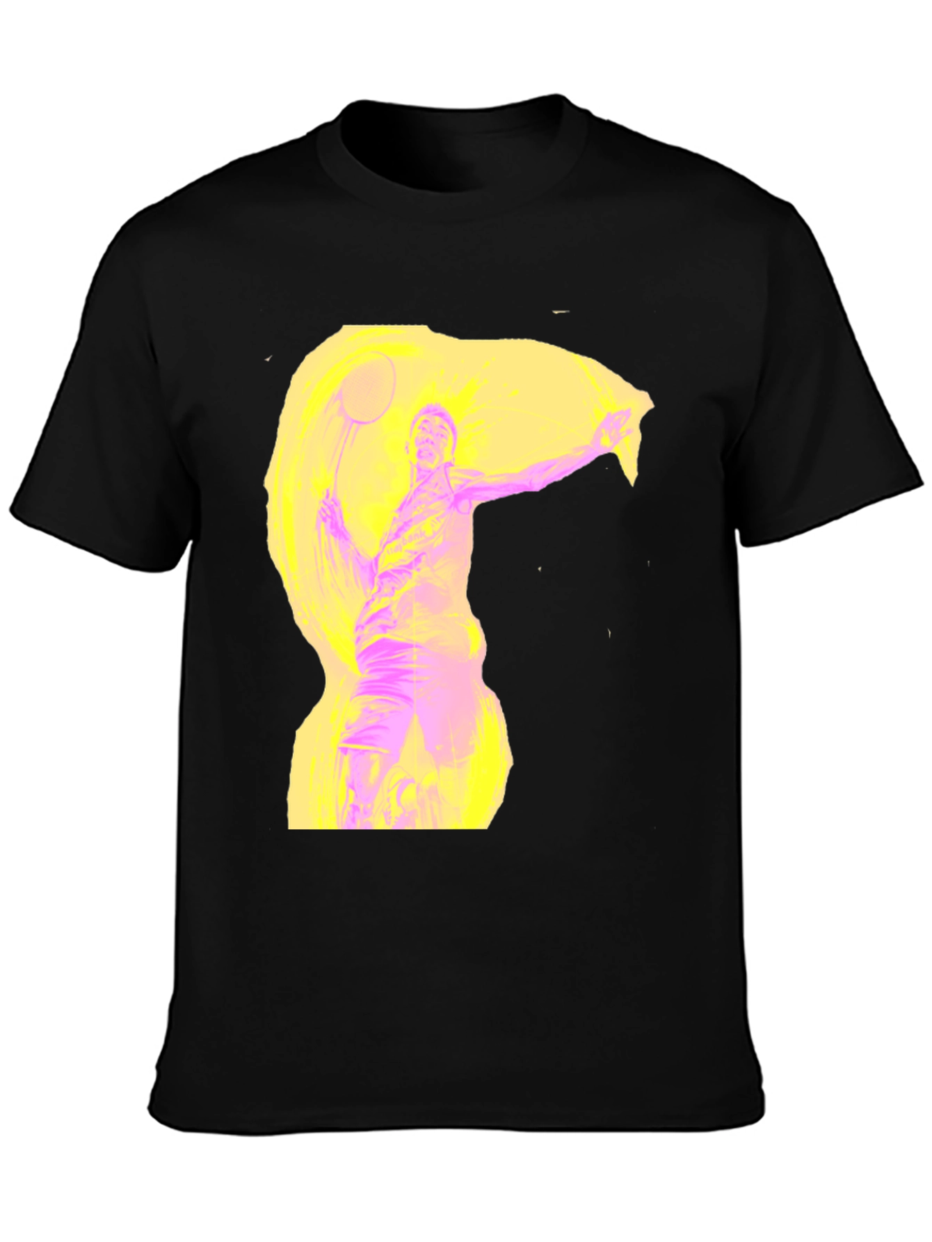 Abstract Badminton Player Graphic Tee