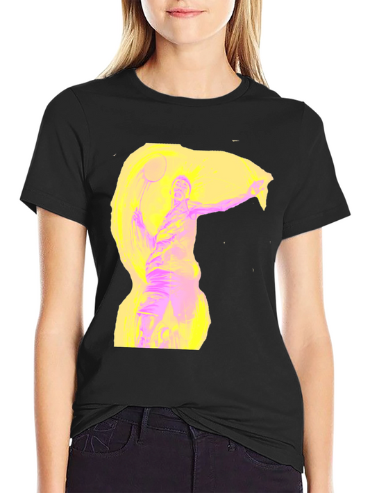 Abstract Badminton Player Graphic Tee
