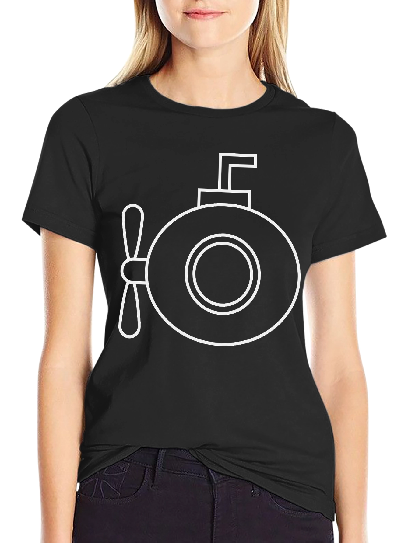 Submarine Graphic Black T-Shirt
