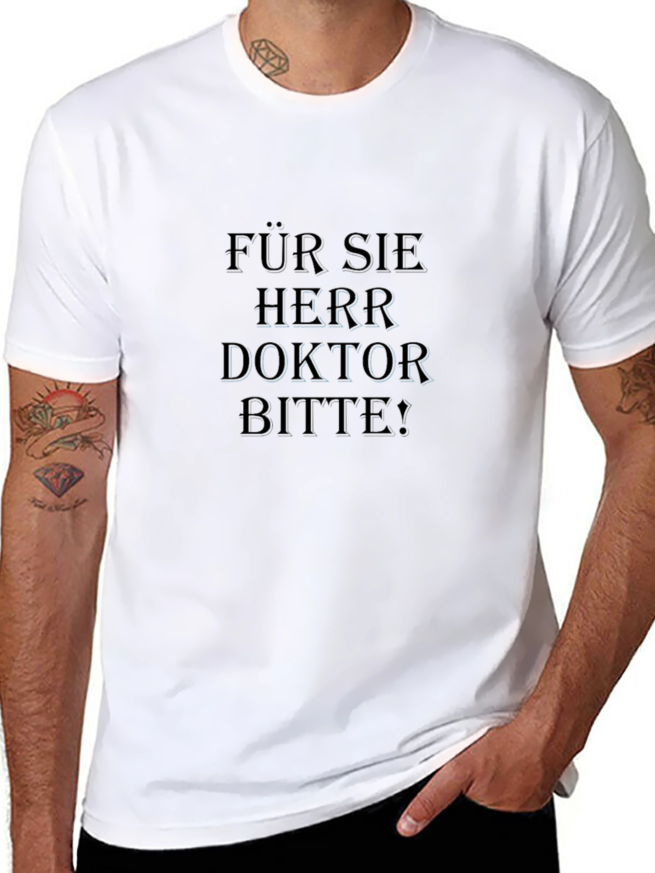 Für Sie Herr Doktor Bitte! Black T-Shirt