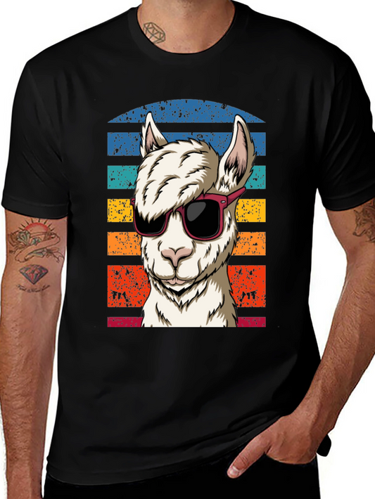 Cool Llama Graphic Tee - Retro Vibe