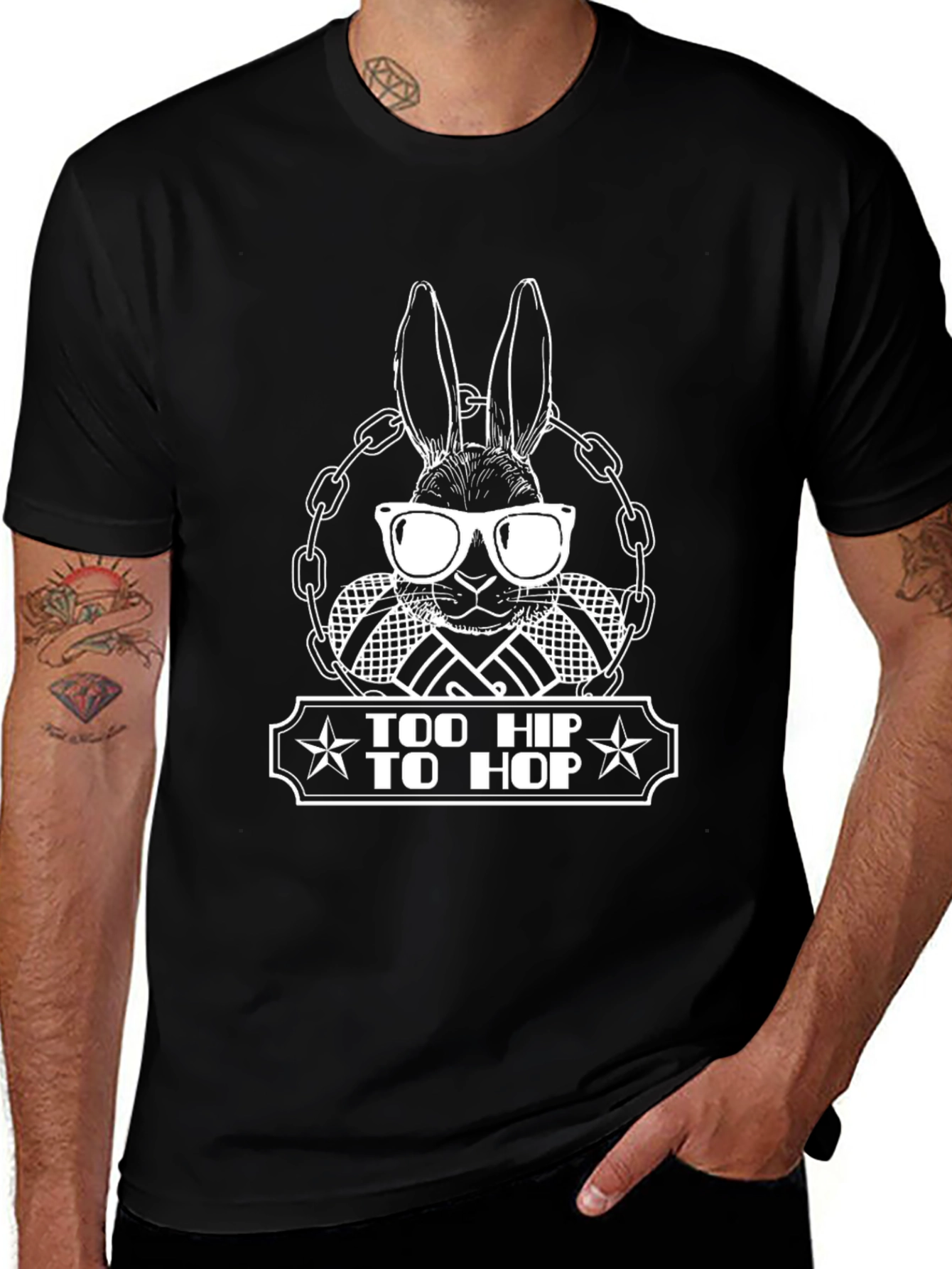 Too Hip to Hop Black T-Shirt