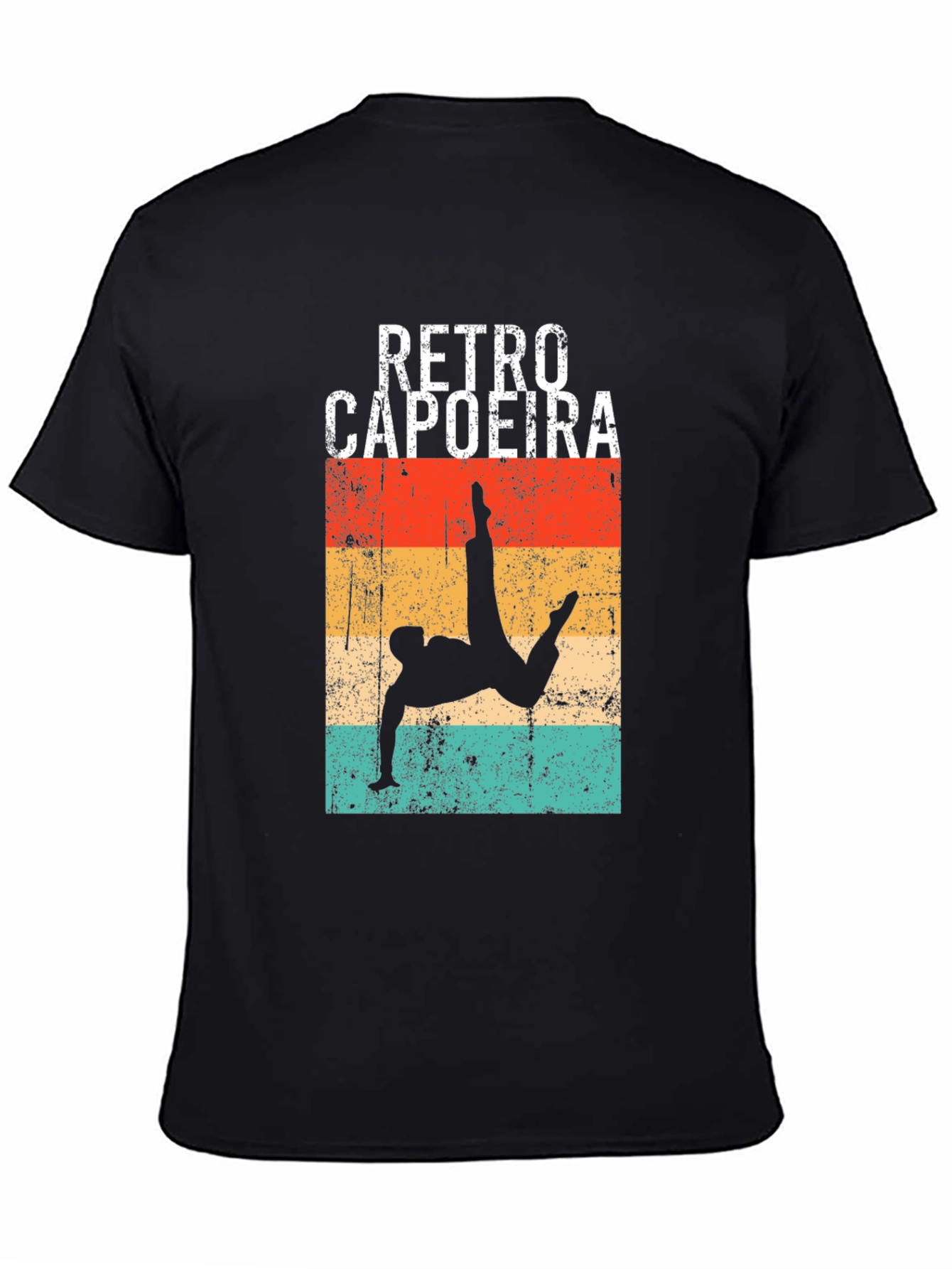 Retro Capoeira Graphic Tee - Black