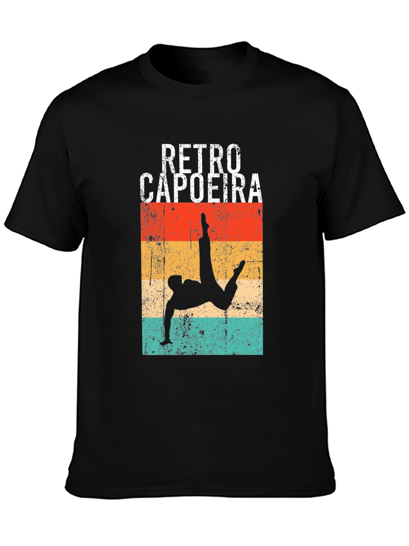 Retro Capoeira Graphic Tee - Black