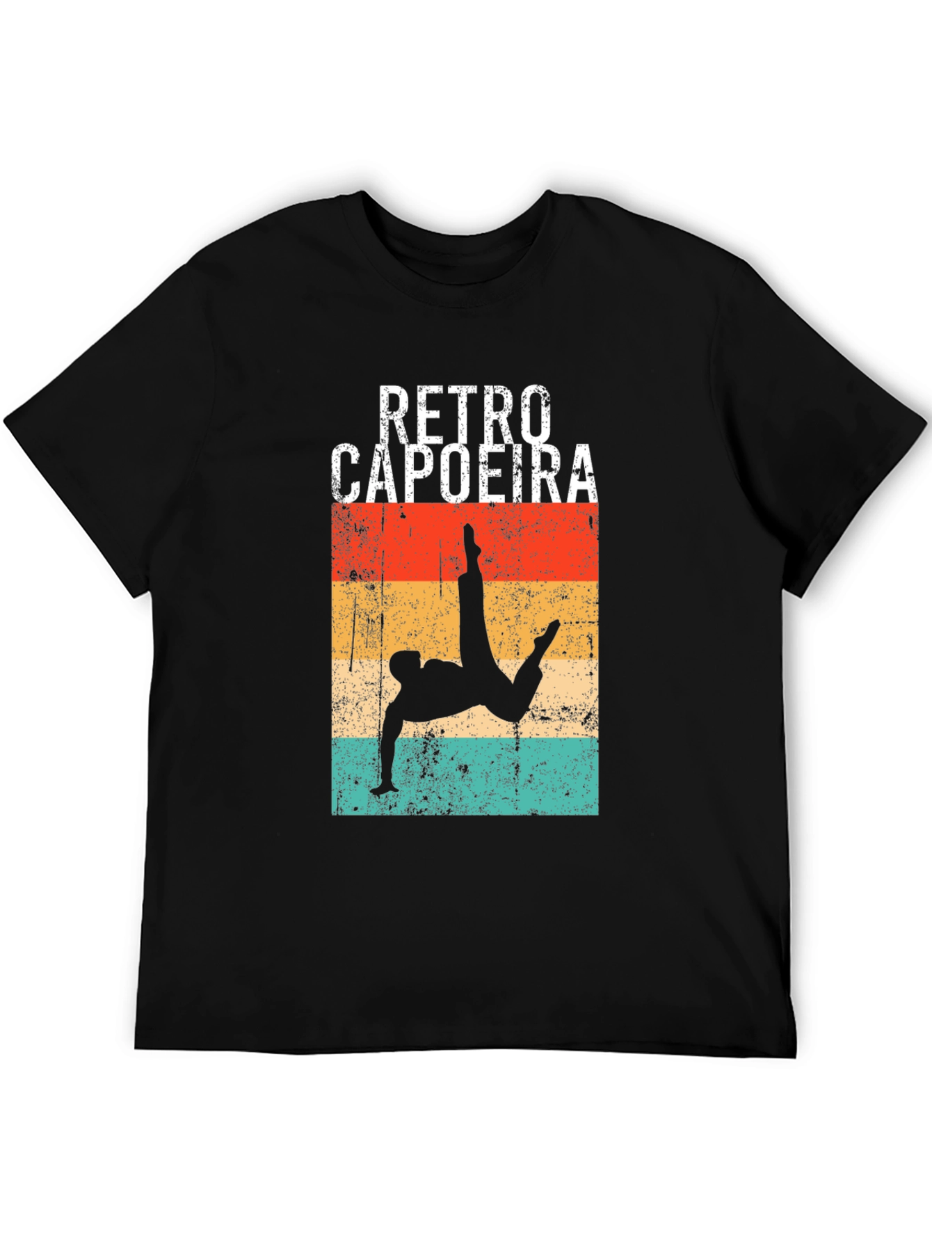 Retro Capoeira Graphic Tee - Black