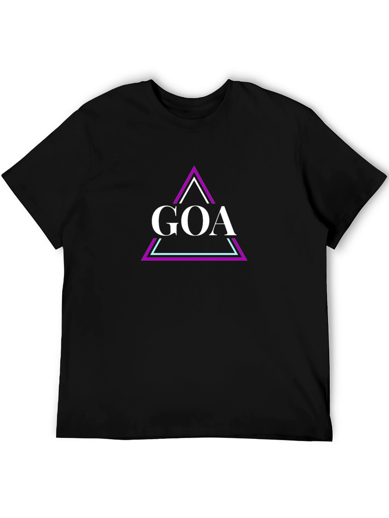 Goa Triangle Graphic Tee - Stylish Black T-Shirt