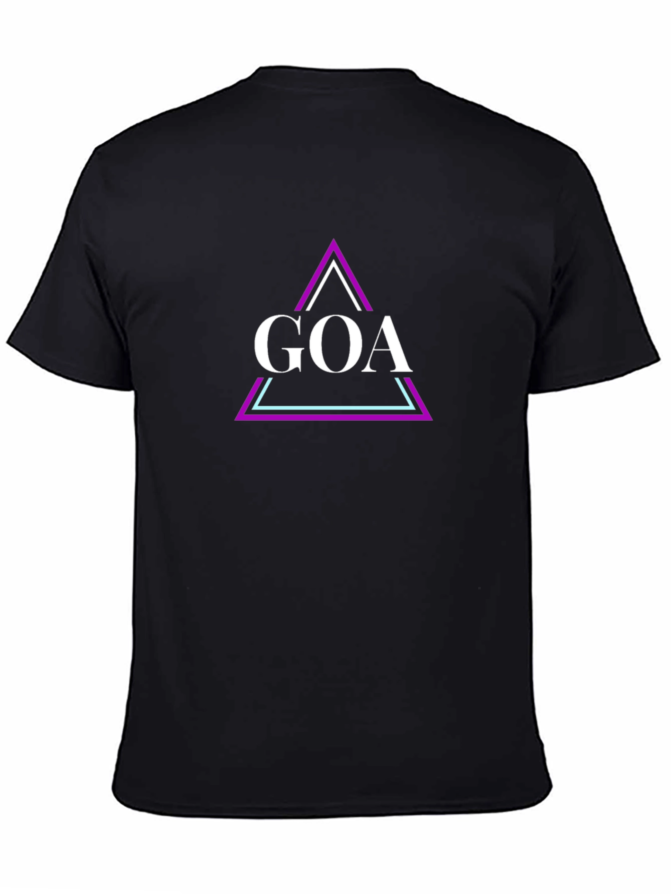 Goa Triangle Graphic Tee - Stylish Black T-Shirt
