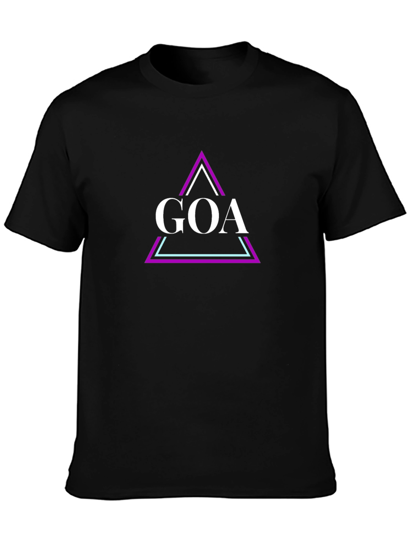 Goa Triangle Graphic Tee - Stylish Black T-Shirt
