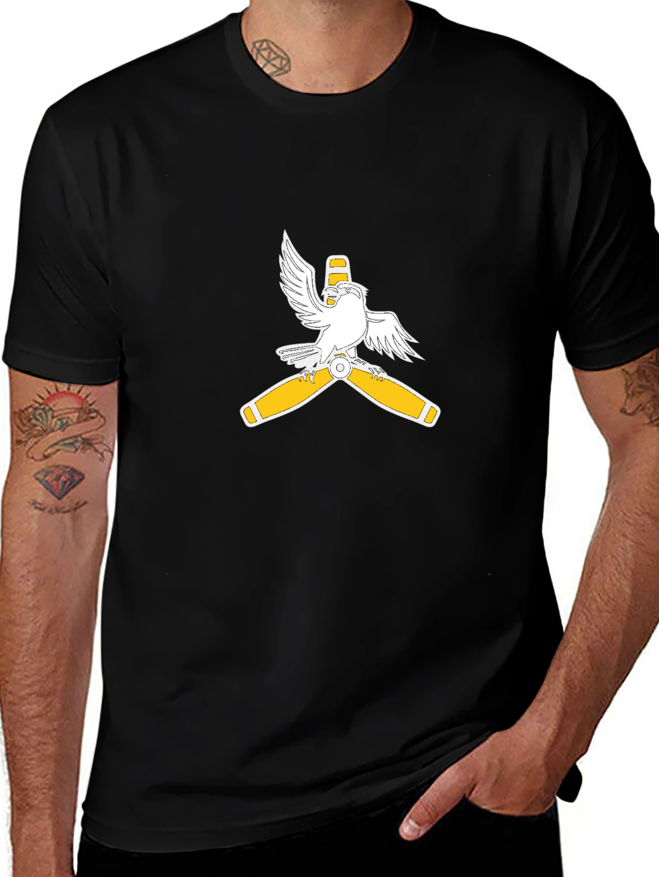 Aviator Eagle Propeller Graphic Tee