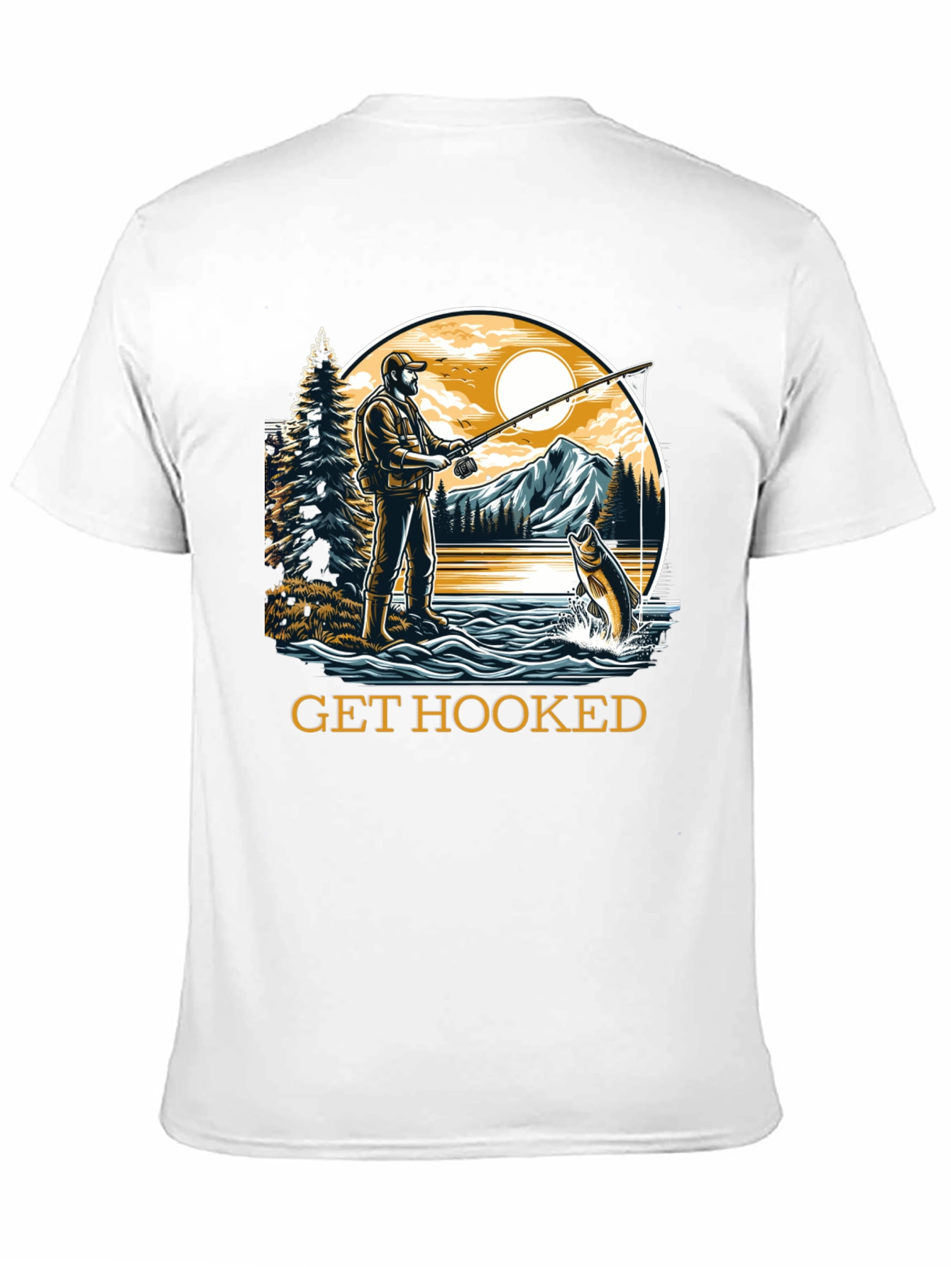 Get Hooked Fishing Graphic Tee