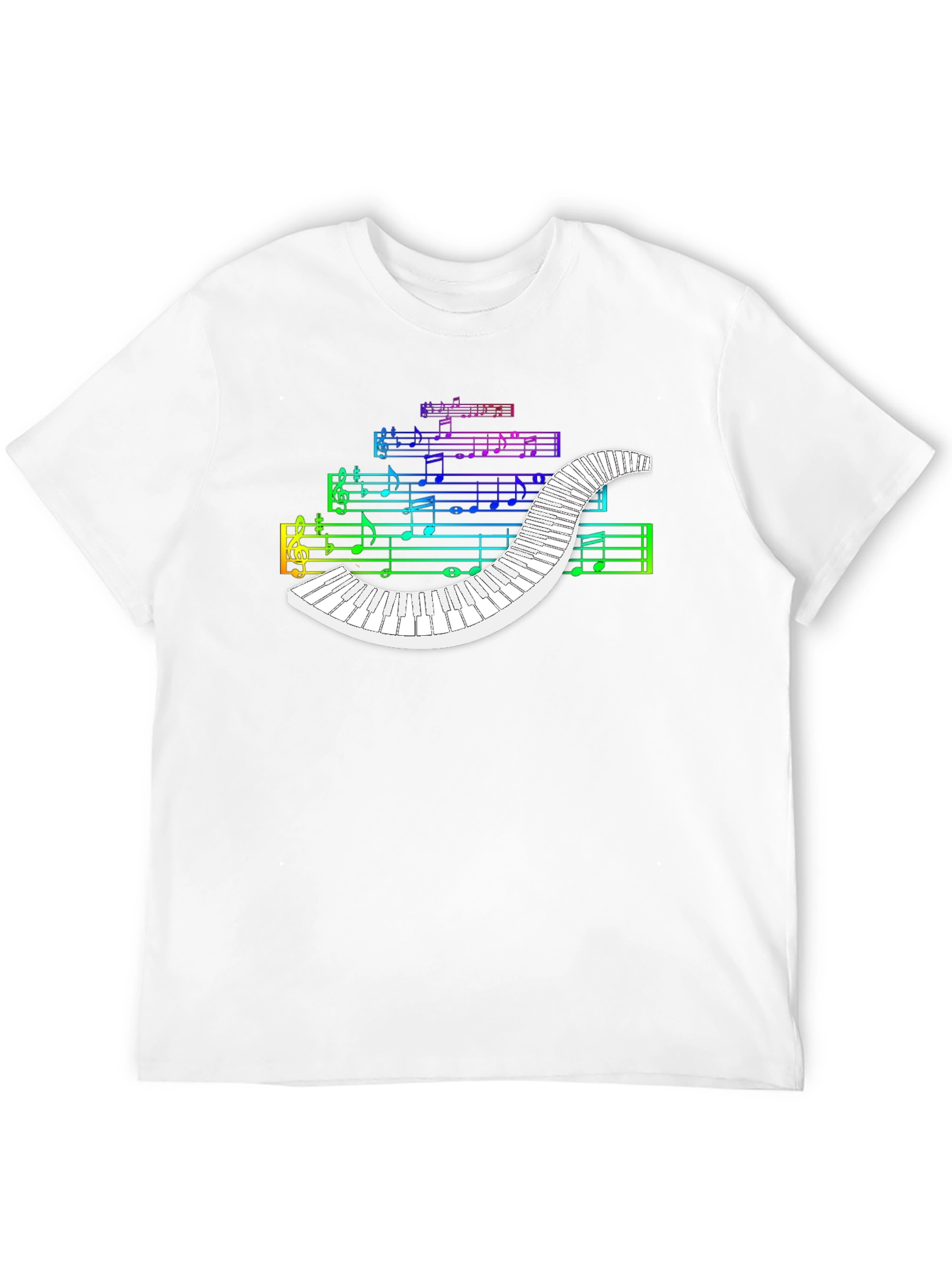 Rainbow Music Piano T-Shirt