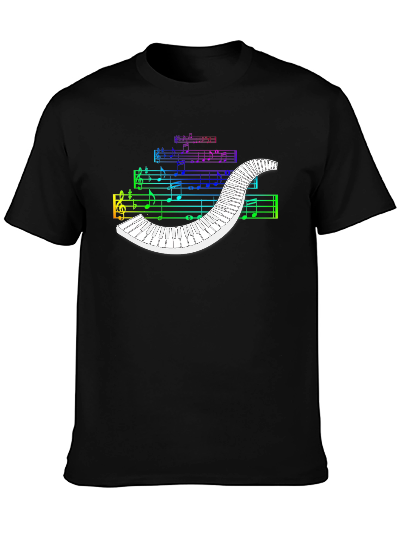 Rainbow Music Piano T-Shirt