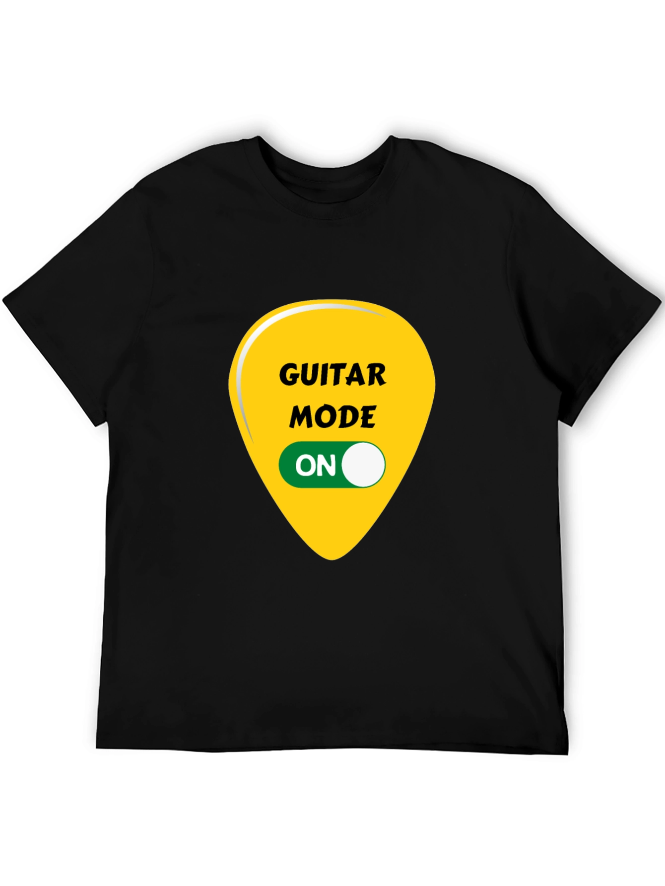 Guitar Mode On Black Graphic T-Shirt