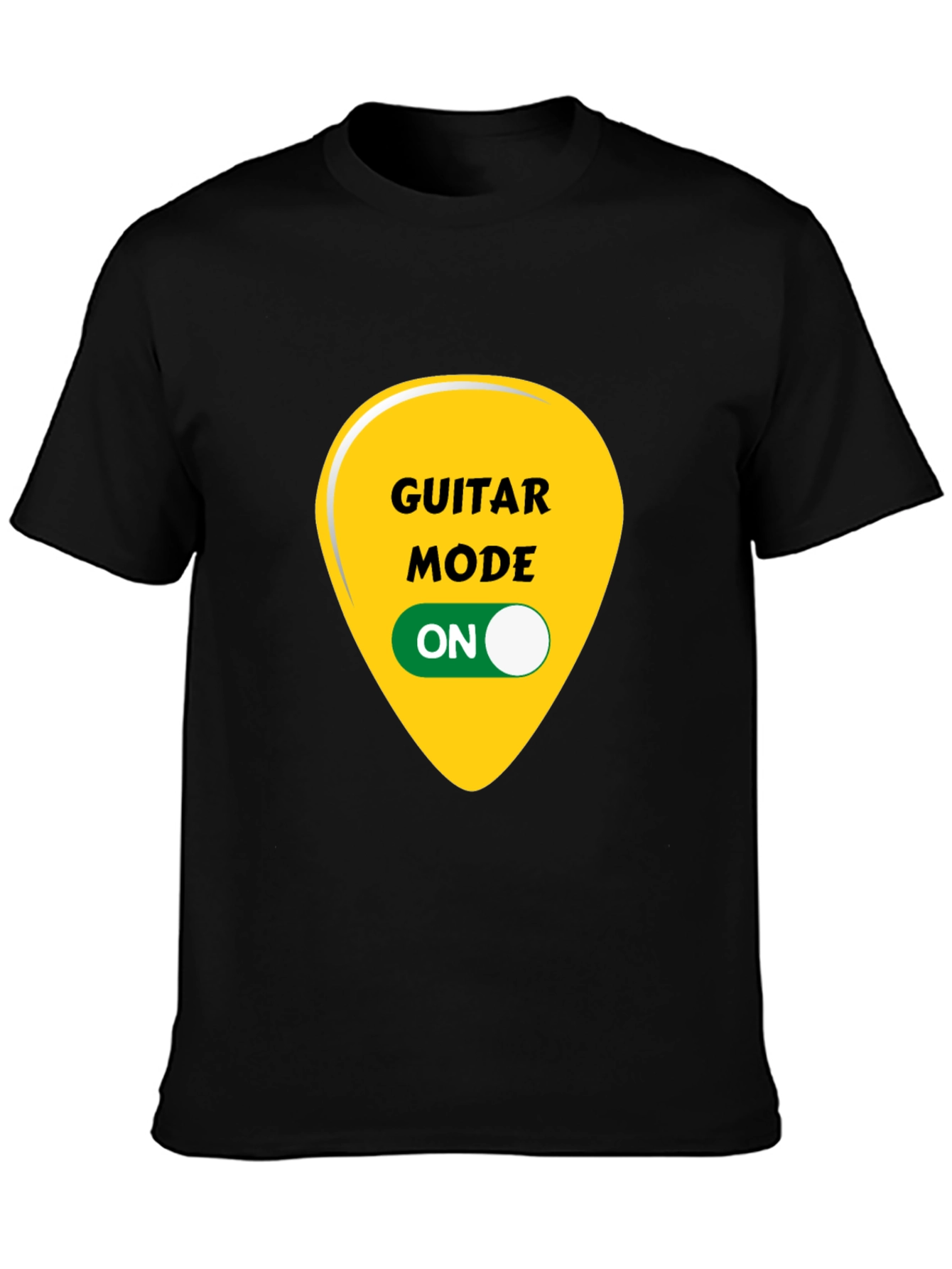Guitar Mode On Black Graphic T-Shirt