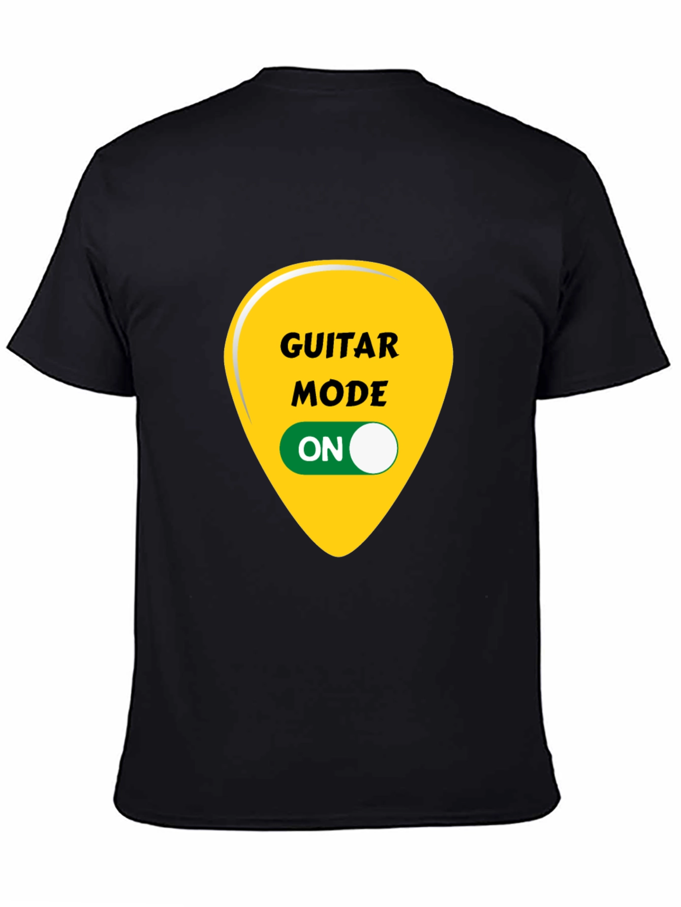 Guitar Mode On Black Graphic T-Shirt