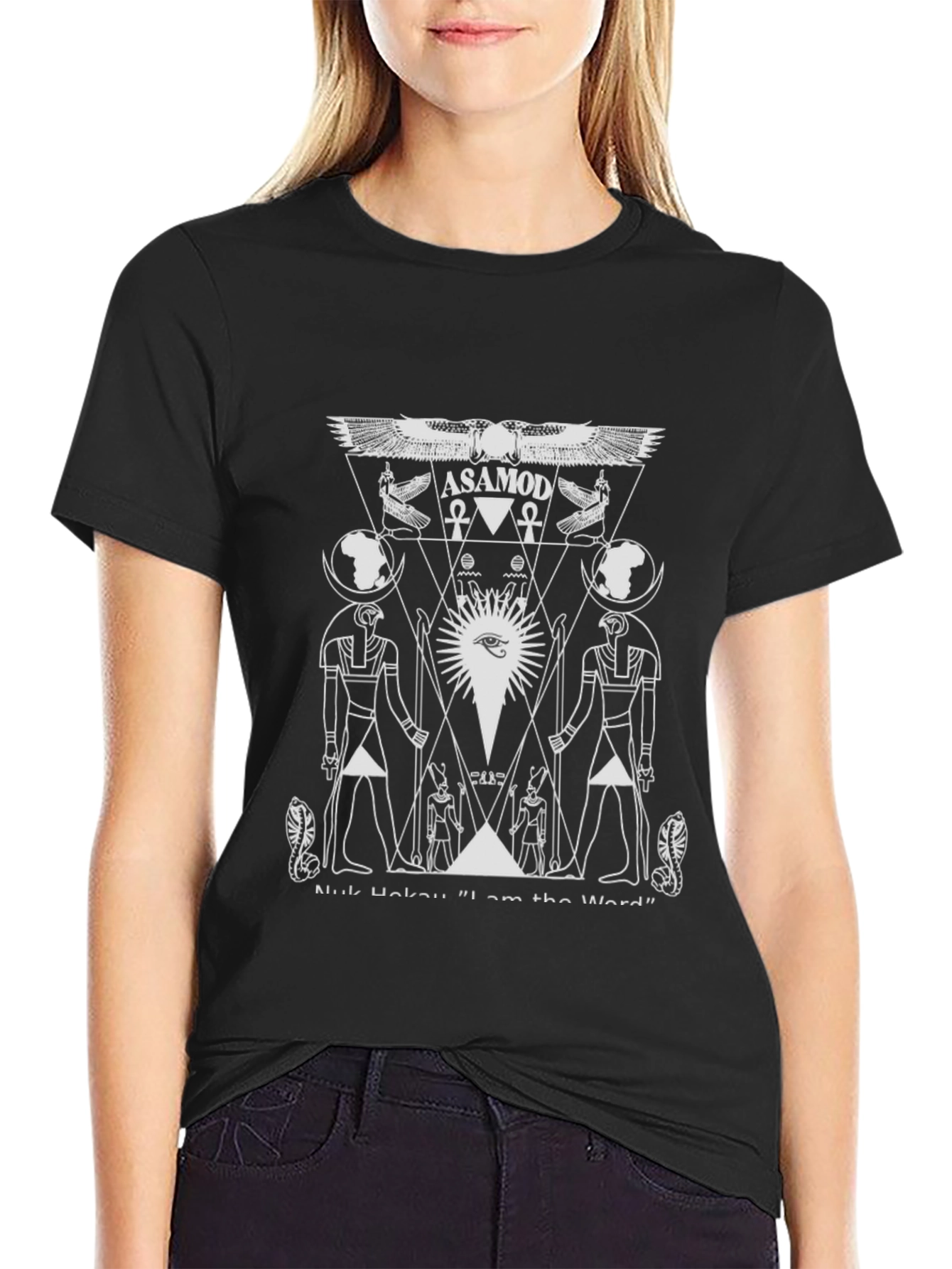 Asamod Egyptian Graphic T-Shirt - Black