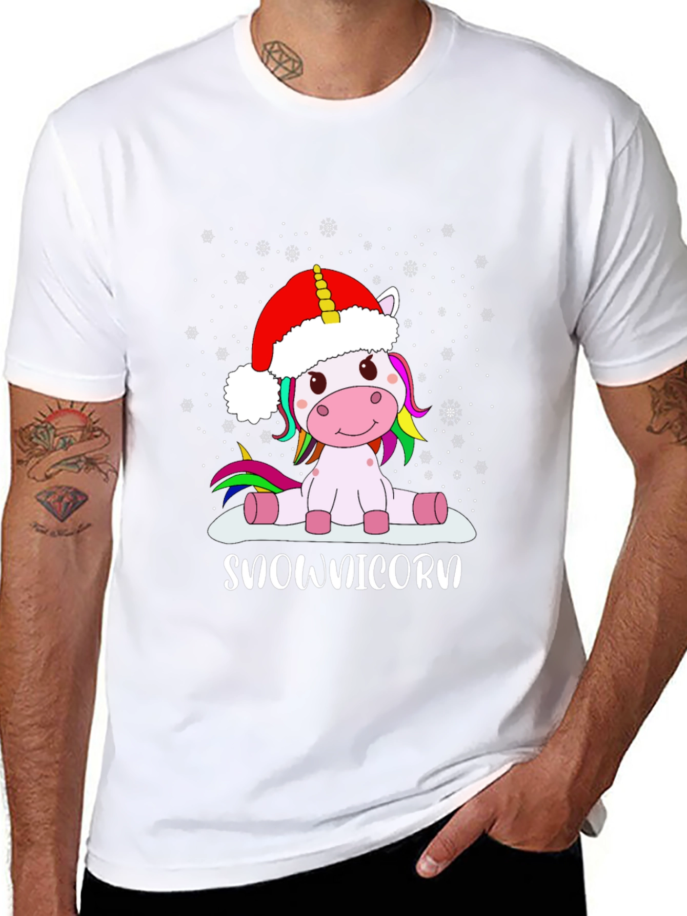 Snow-nicorn Christmas T-Shirt