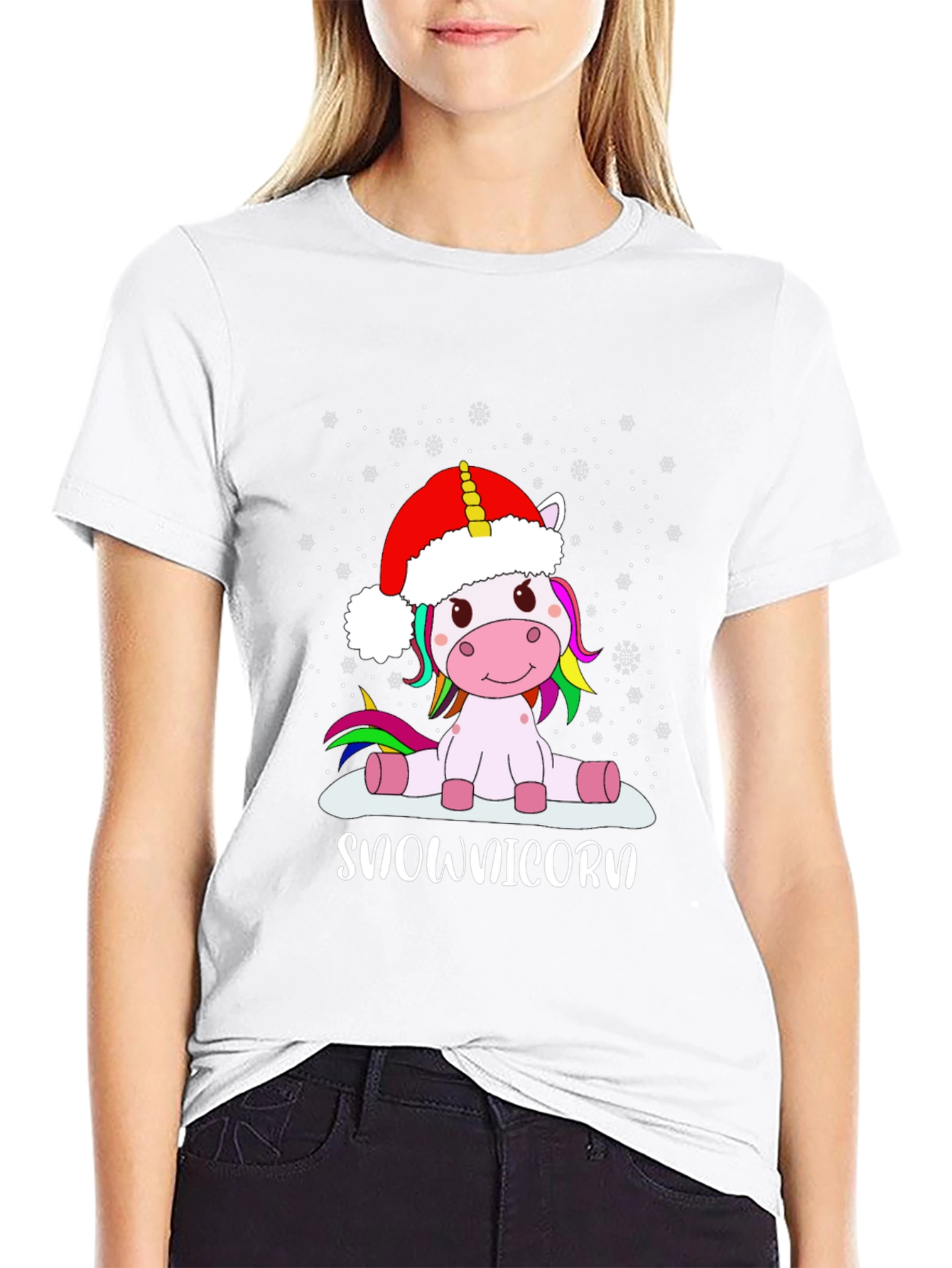 Snow-nicorn Christmas T-Shirt