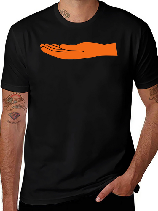 Hand Motif Black T-Shirt - Unique Graphic Tee