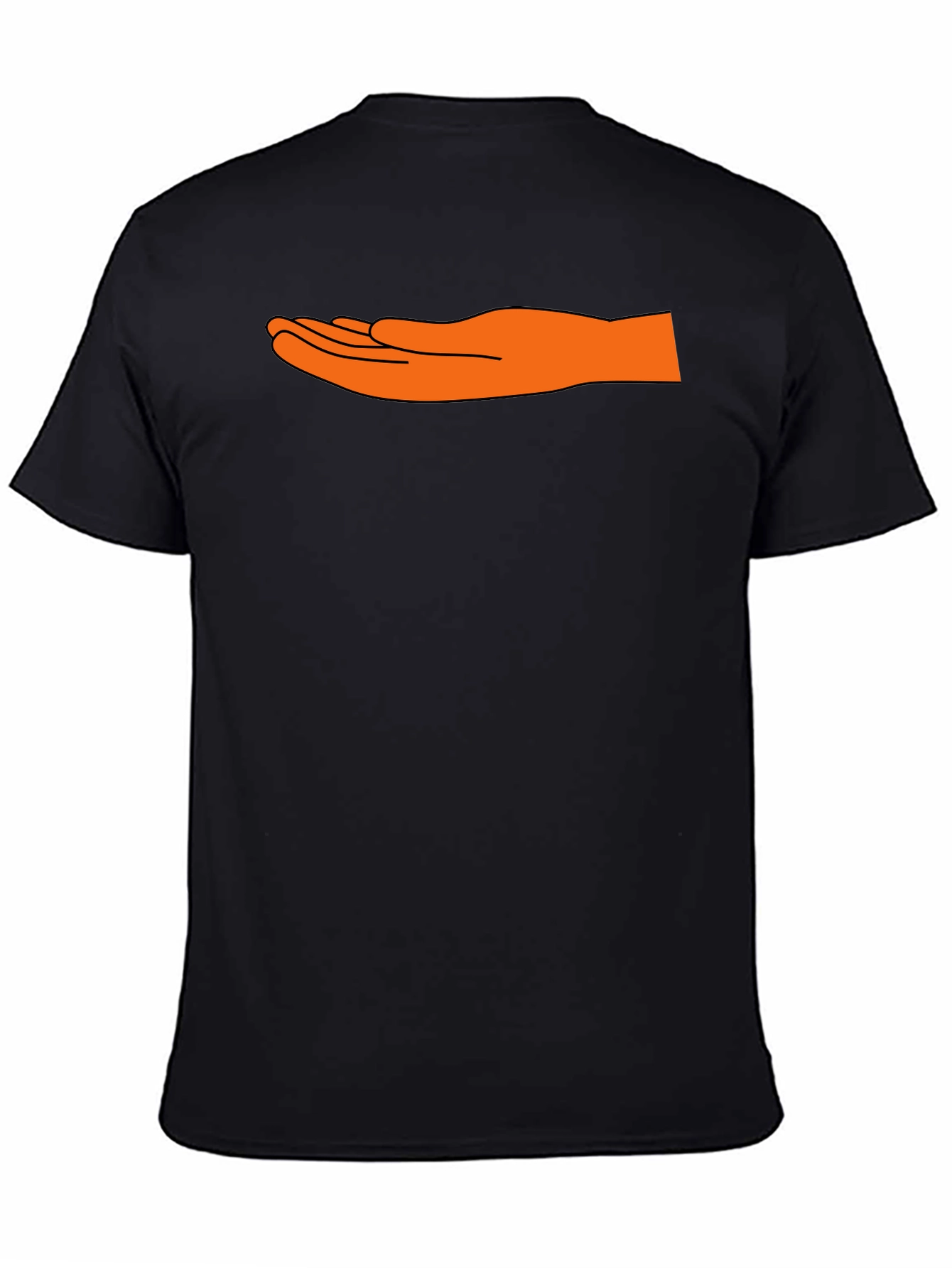 Hand Motif Black T-Shirt - Unique Graphic Tee