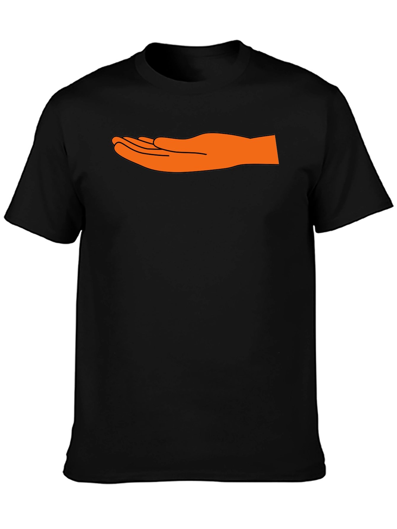 Hand Motif Black T-Shirt - Unique Graphic Tee