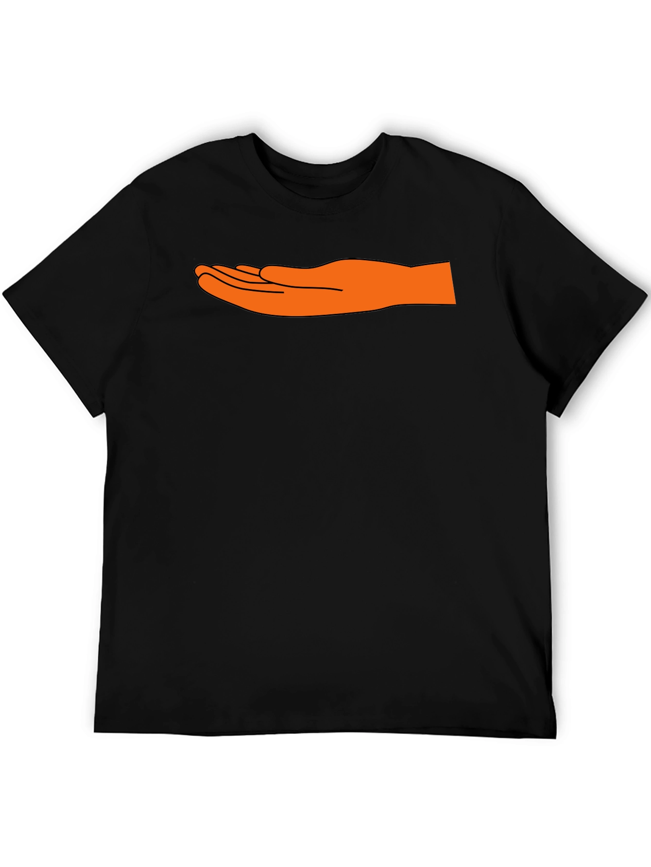 Hand Motif Black T-Shirt - Unique Graphic Tee